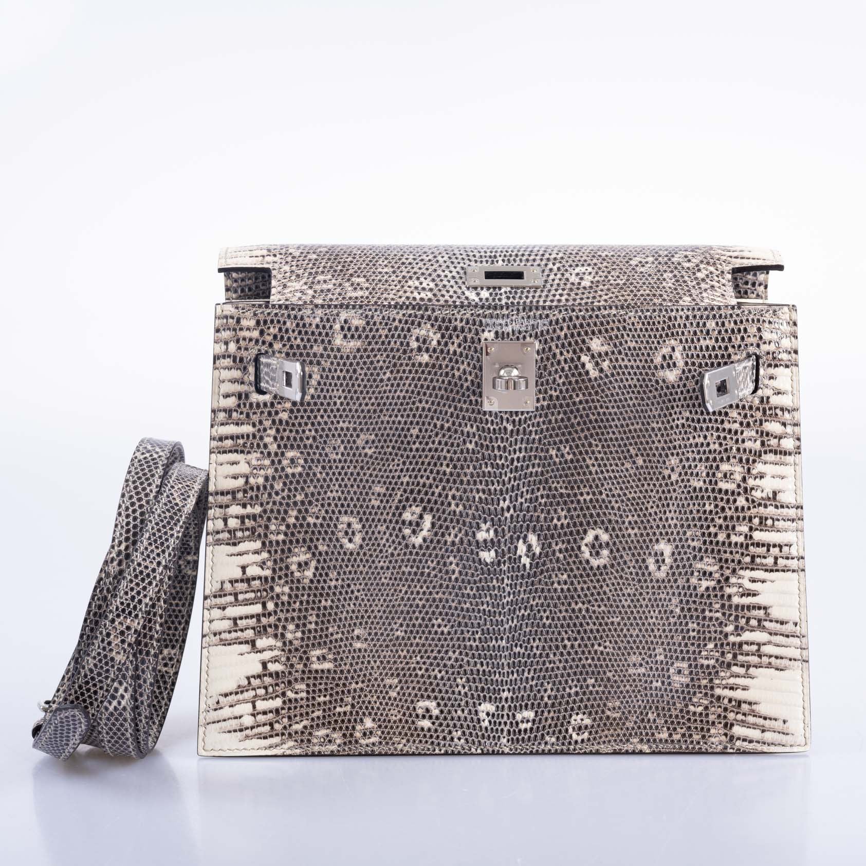 Hermès Kelly Danse II Ombré Salvator Lizard with Palladium Hardware