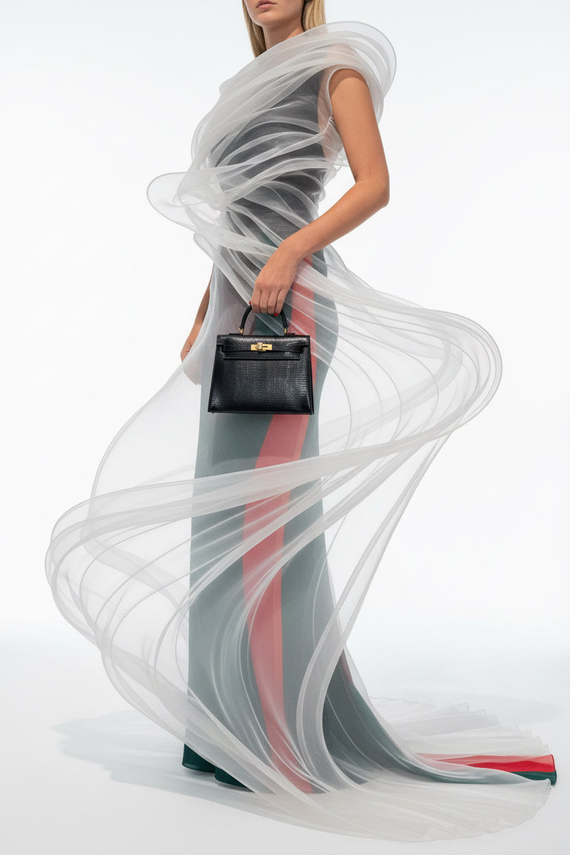 Hermès Kelly Danse Noir Shiny Niloticus Lizard Gold Hardware