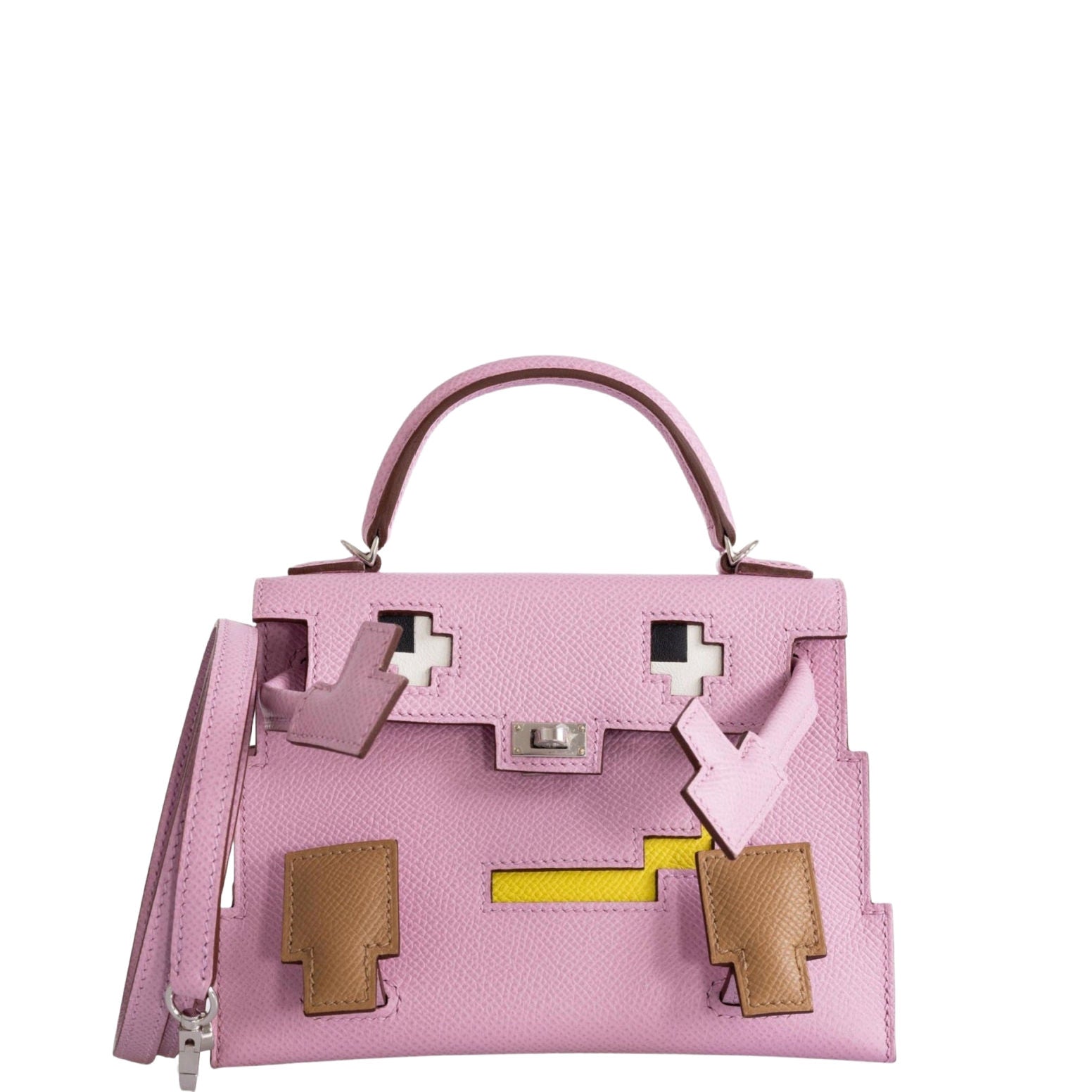 Hermès Kelly Doll "Picto" Quelle Idole Mauve Sylvestre, Lime, Nata & Chai Epsom Palladium Hardware