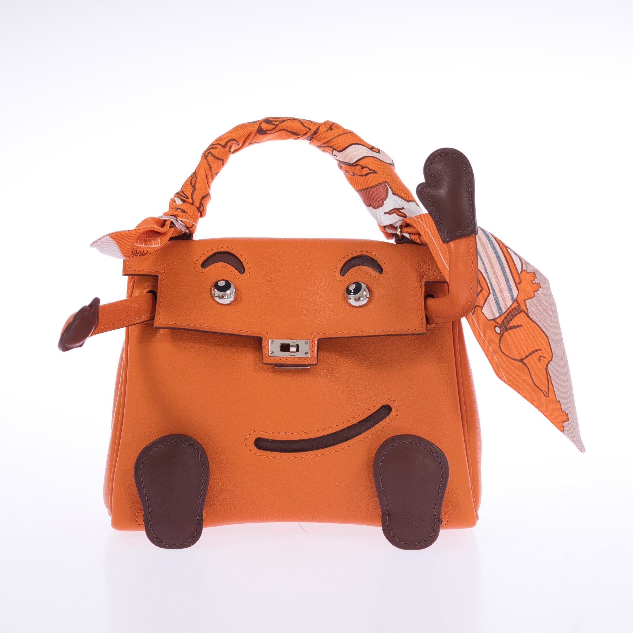 Hermès Kelly Doll Quelle Idole Orange H Gulliver Palladium Hardware