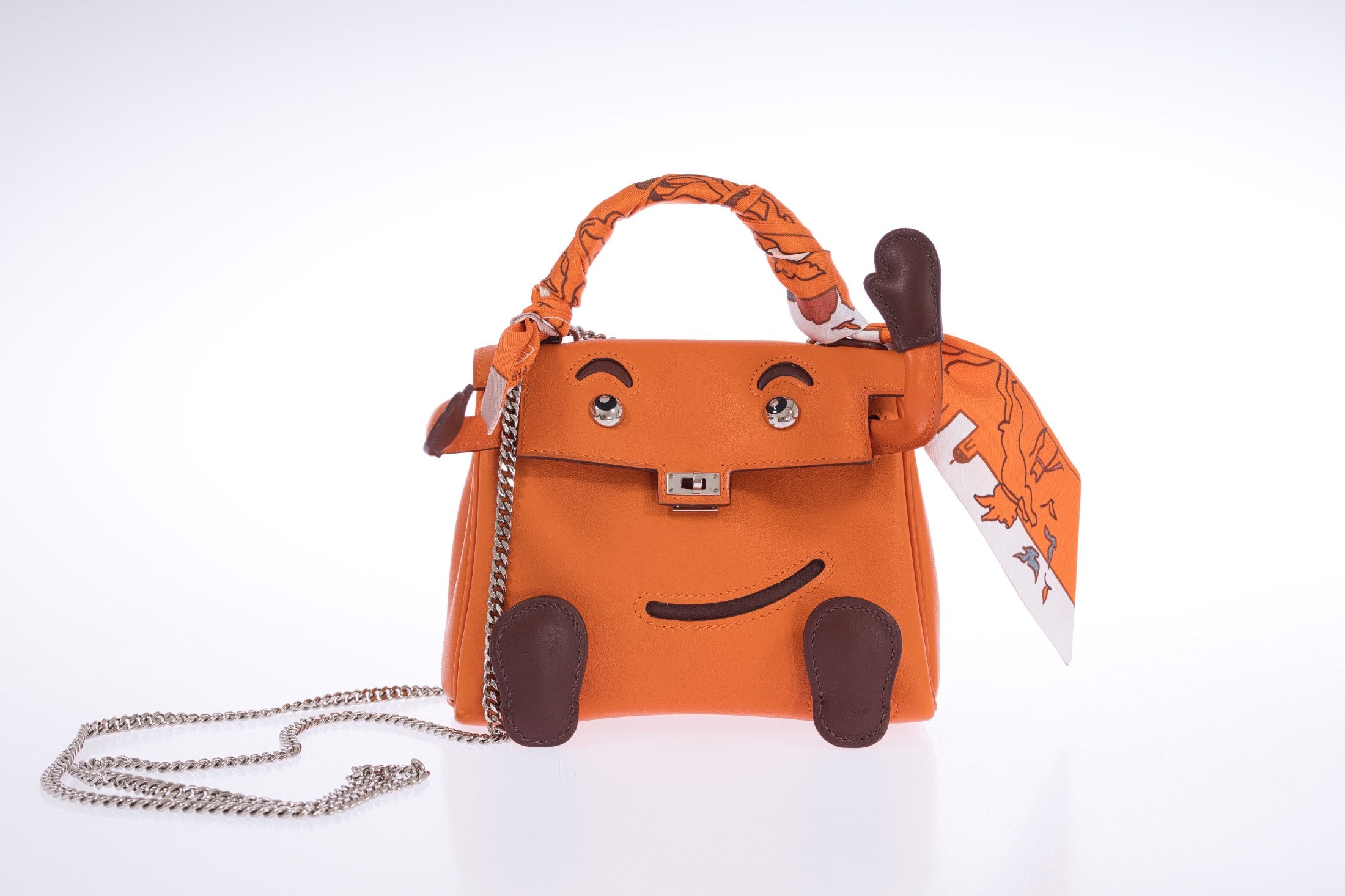 Hermès Kelly Doll Quelle Idole Orange H Gulliver Palladium Hardware