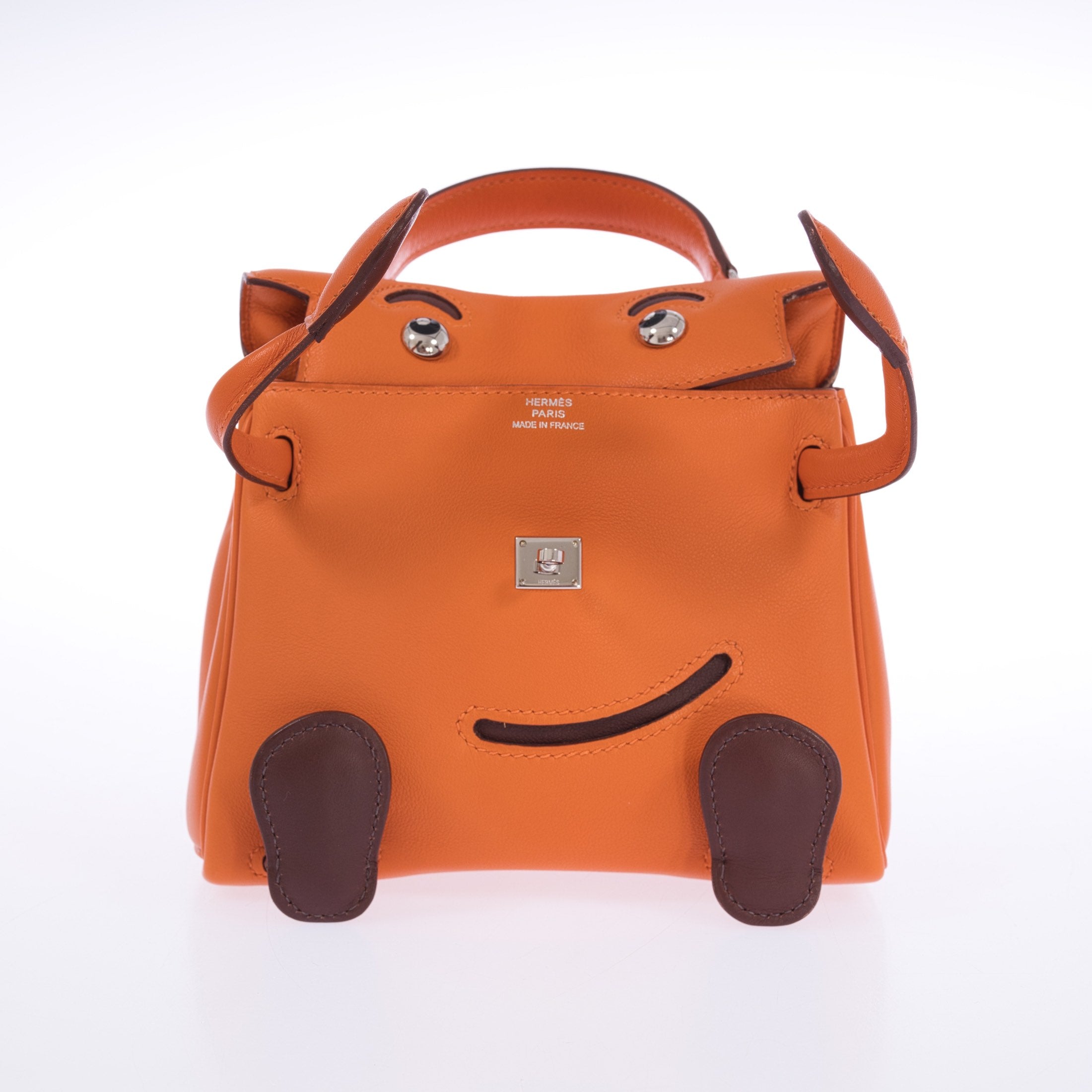 Hermès Kelly Doll Quelle Idole Orange H Gulliver Palladium Hardware