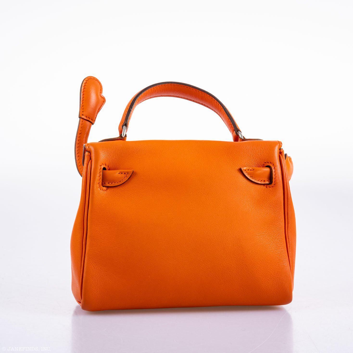 Hermès Kelly Doll Quelle Idole Orange H Gulliver Palladium Hardware