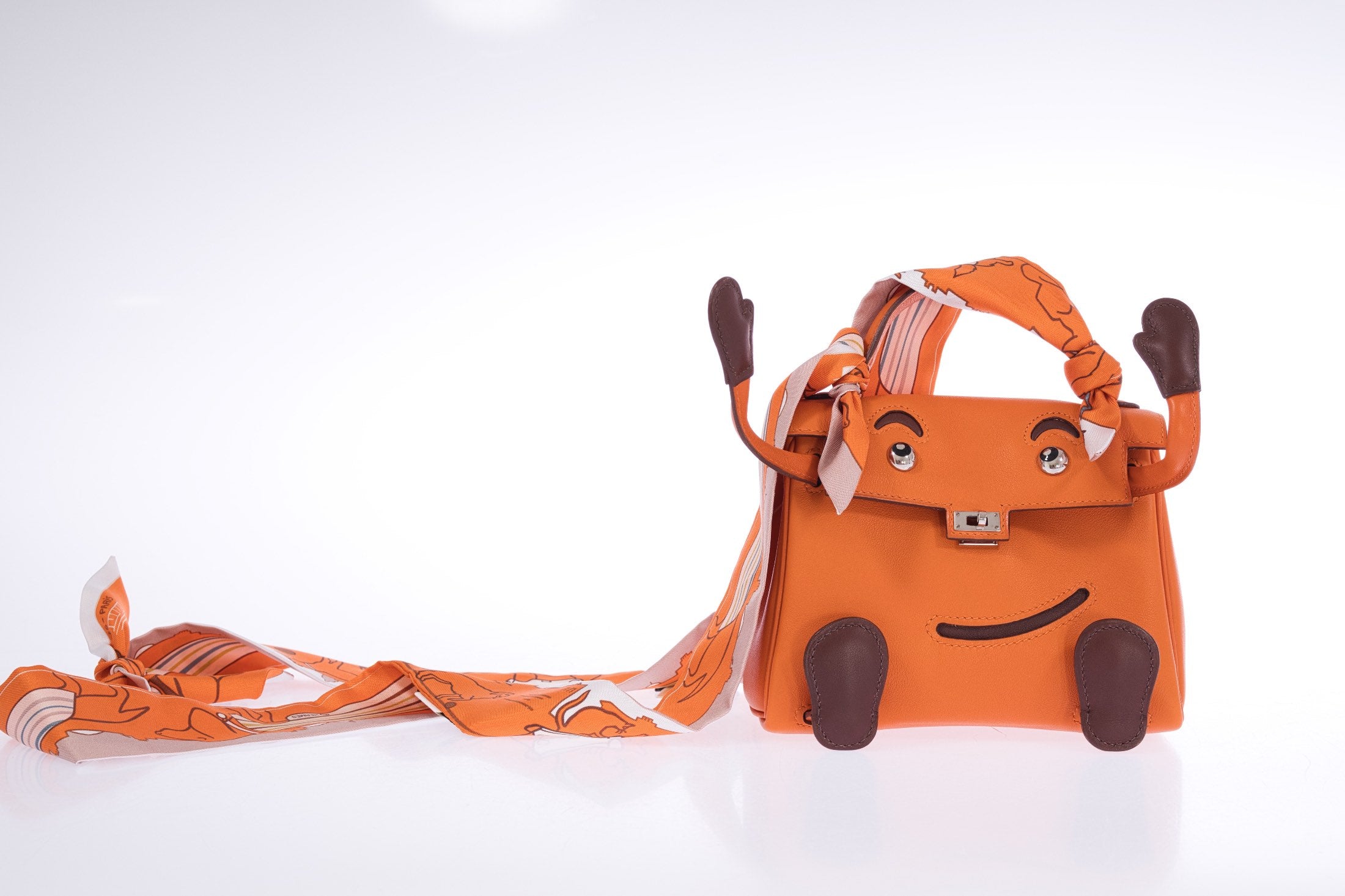 Hermès Kelly Doll Quelle Idole Orange H Gulliver Palladium Hardware