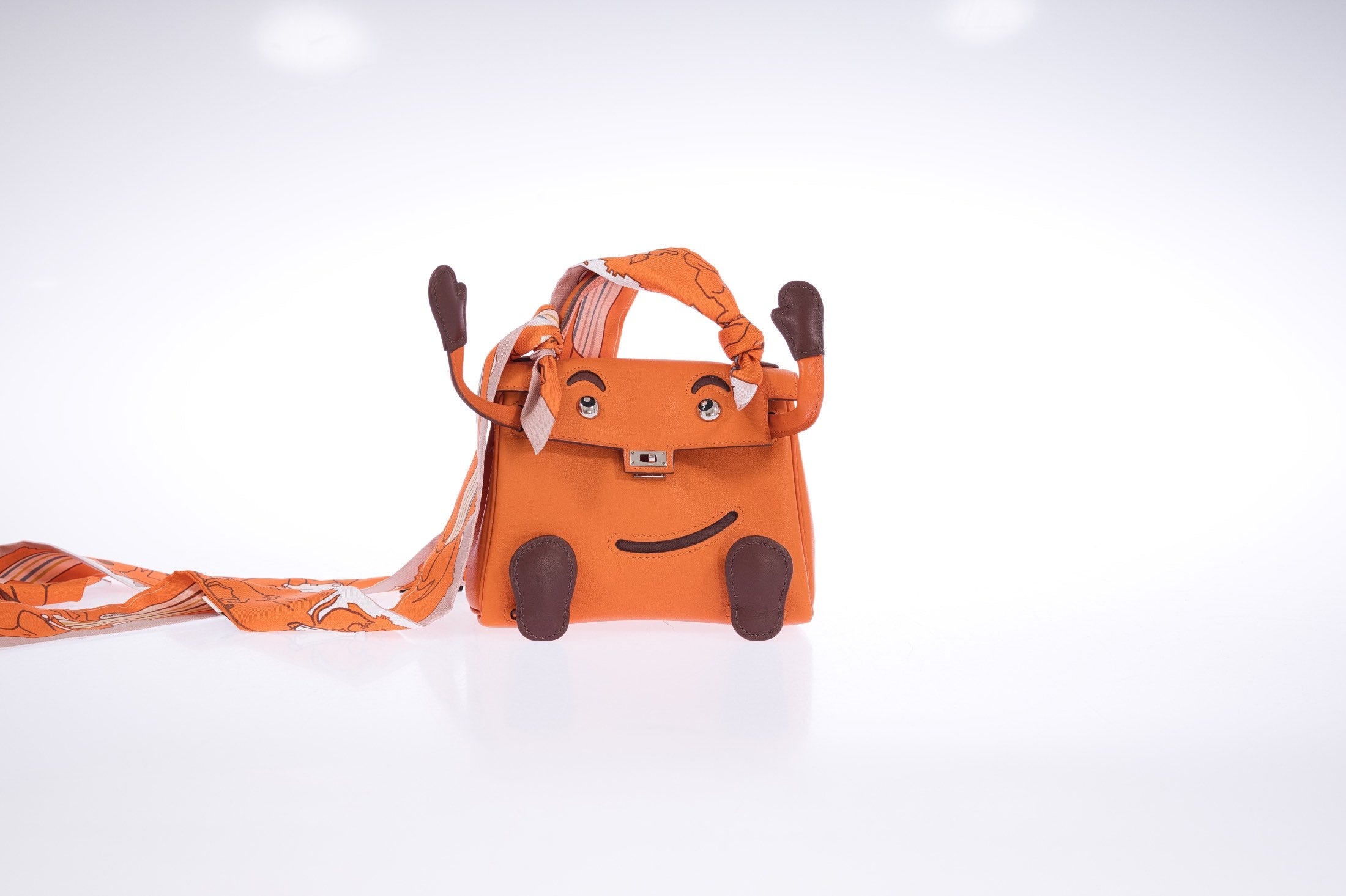 Hermès Kelly Doll Quelle Idole Orange H Gulliver Palladium Hardware