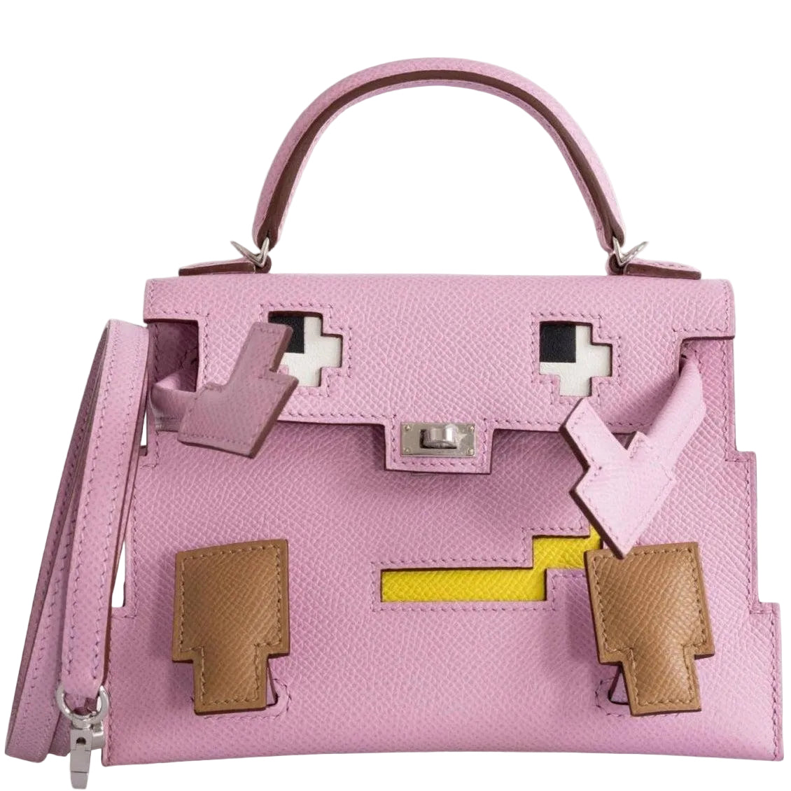 Hermès Kelly Doll Quelle Idole Picto Mauve Sylvestre Epsom Palladium Hardware