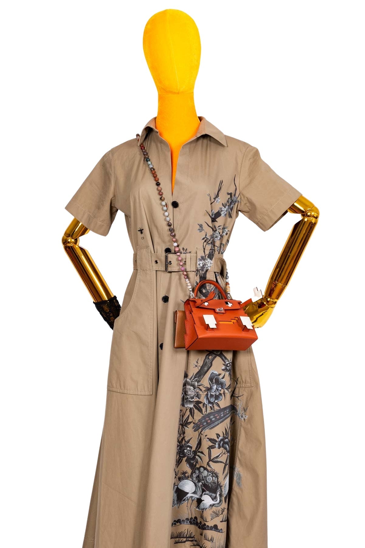 Hermès Kelly Doll Quelle Idole Picto Terre Battue, Nata, Abricot, Gold Palladium Hardware