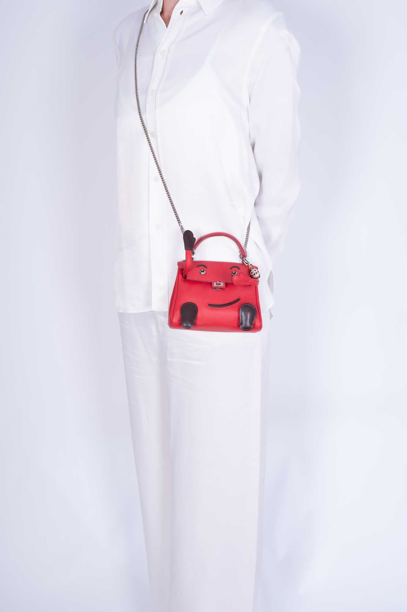 Hermès Kelly Doll Quelle Idole Rouge Vif Gulliver Palladium Hardware