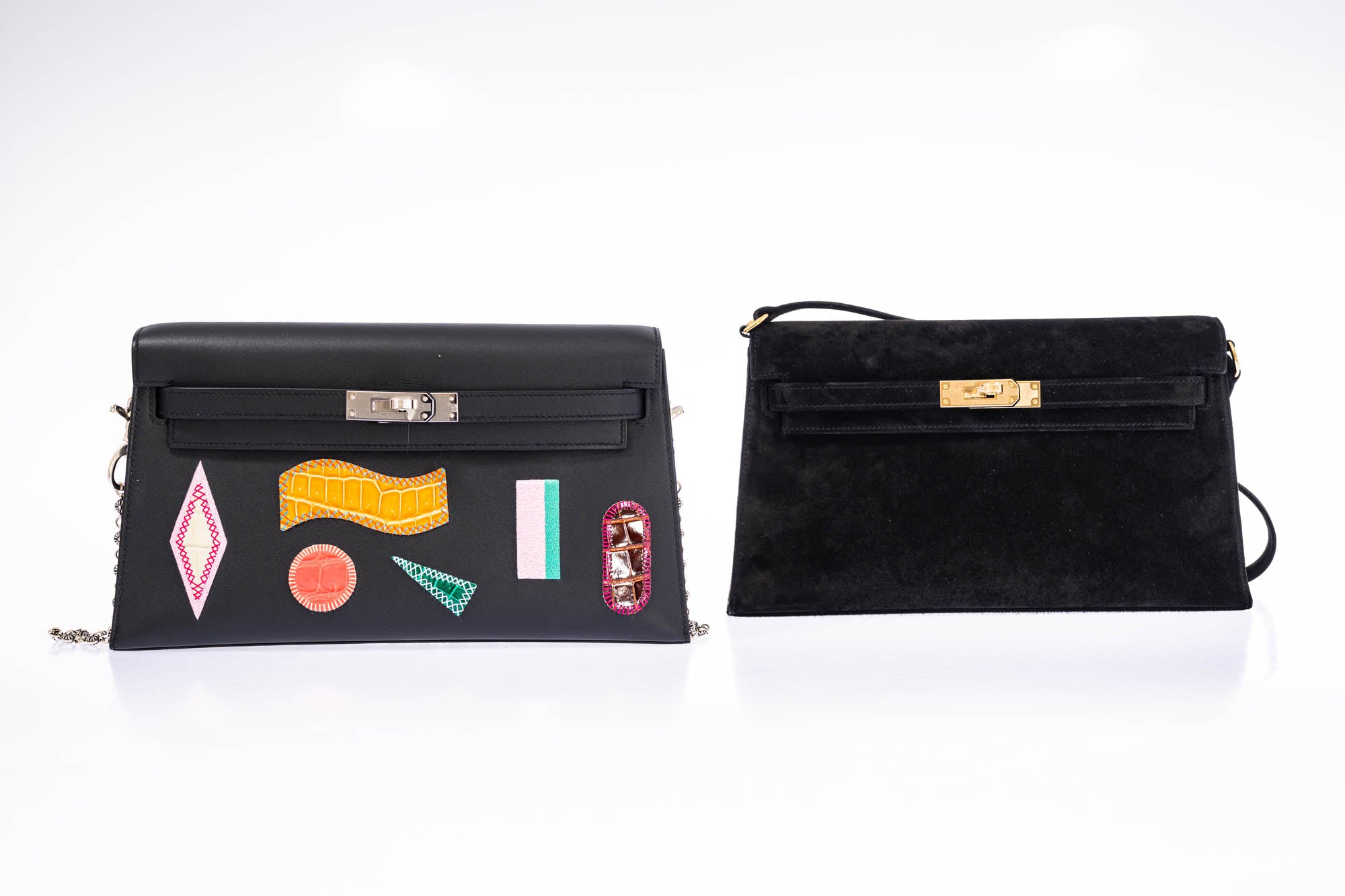 Hermès Kelly Elan Noir Veau Doblis Permabrass Hardware