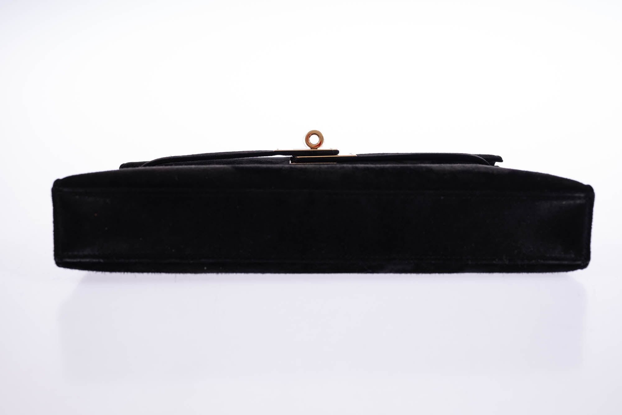 Hermès Kelly Elan Noir Veau Doblis Permabrass Hardware