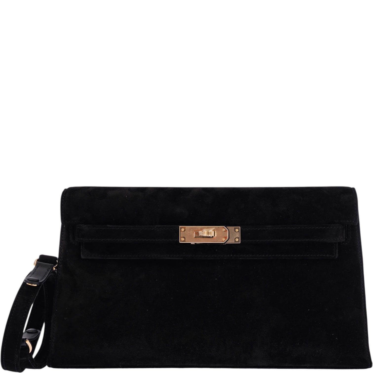 Hermès Kelly Elan Noir Veau Doblis Permabrass Hardware