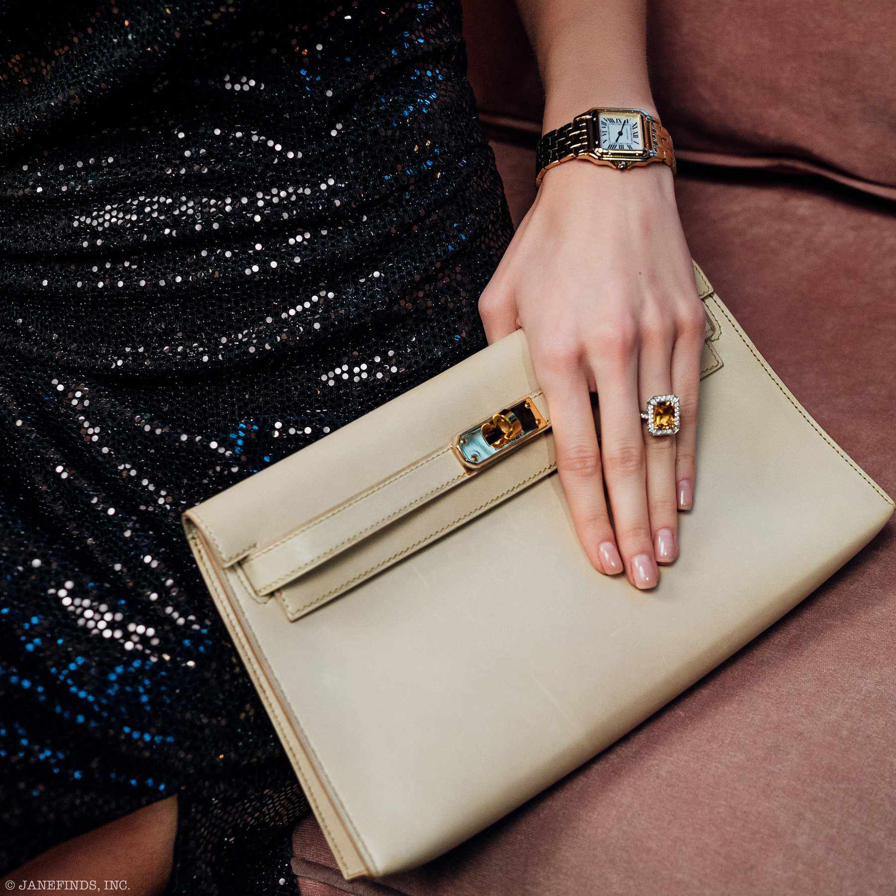Hermès Kelly Elan Parchemin Calfbox Leather Gold Hardware