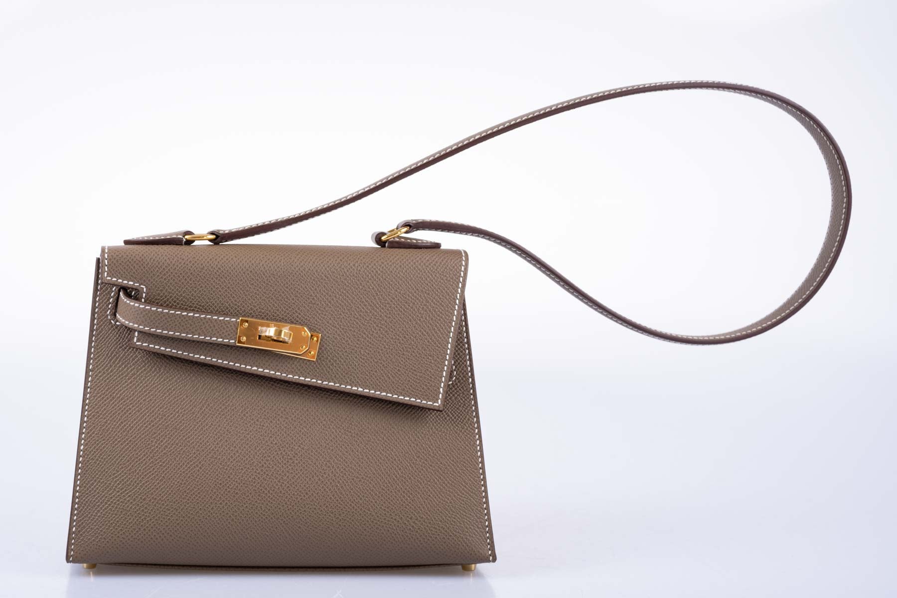 Hermès Kelly II Sellier En Désordre 20 Etoupe Epsom Gold Hardware