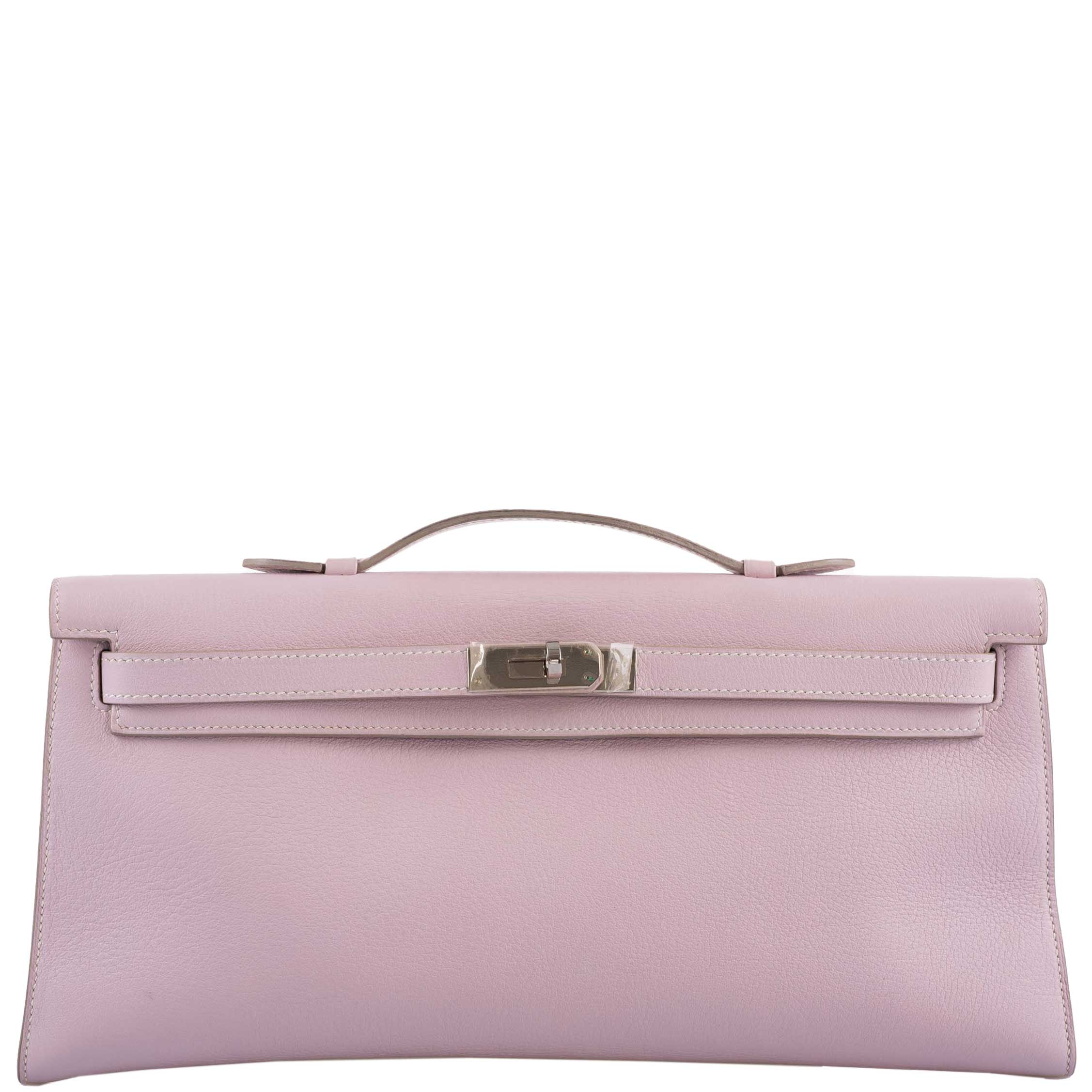 Hermès Kelly Longue Rose Dragee Evergrain with Palladium Hardware