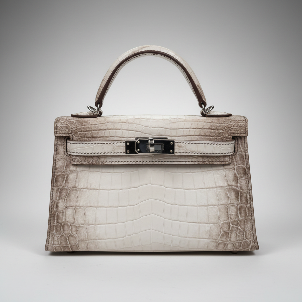 Hermès Kelly Mini II Sellier Himalayan Niloticus Crocodile Palladium Hardware