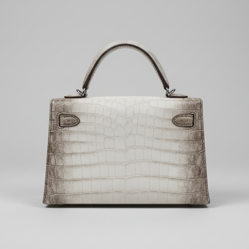 Hermès Kelly Mini II Sellier Himalayan Niloticus Crocodile Palladium Hardware