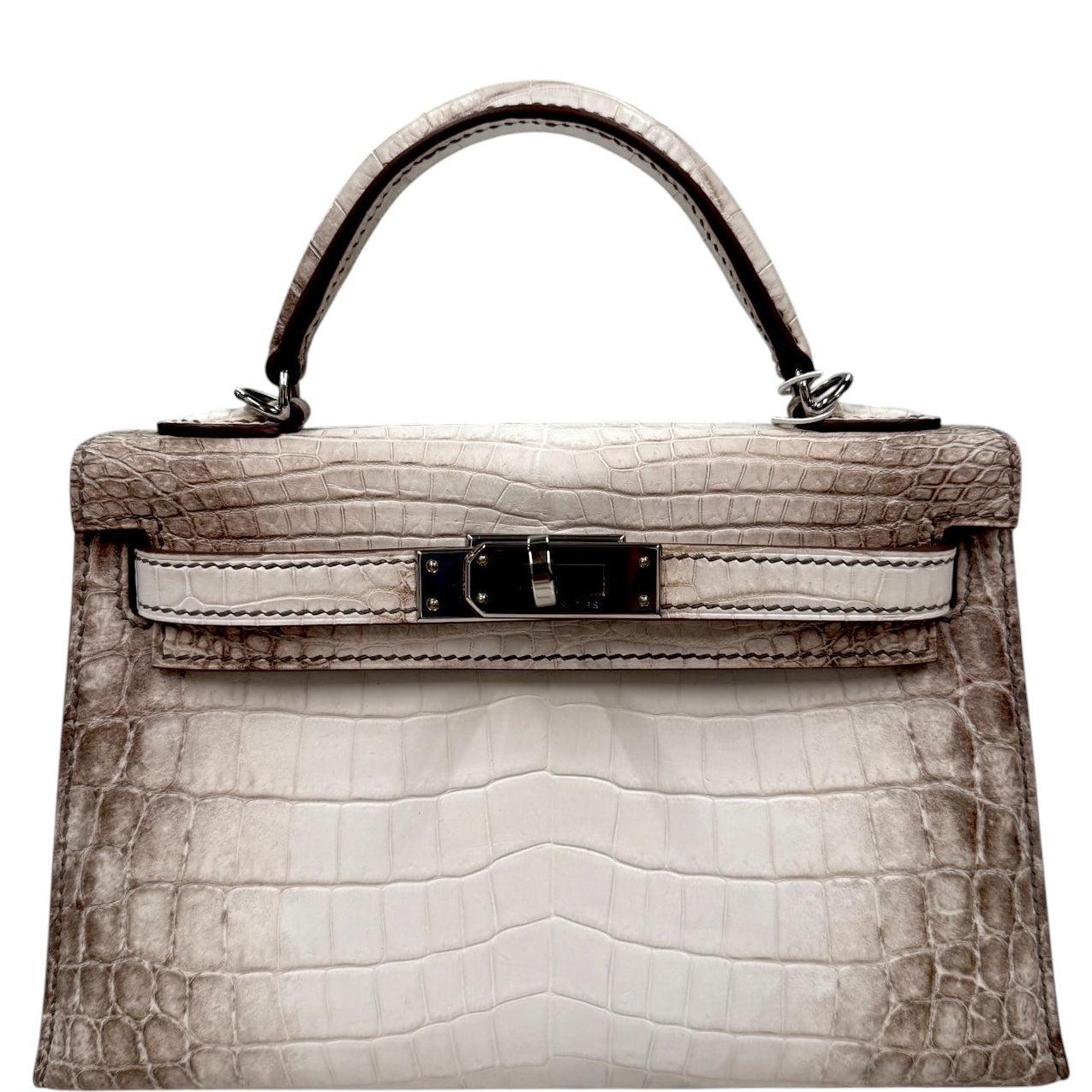 Hermès Kelly Mini II Sellier Himalayan Niloticus Crocodile Palladium Hardware