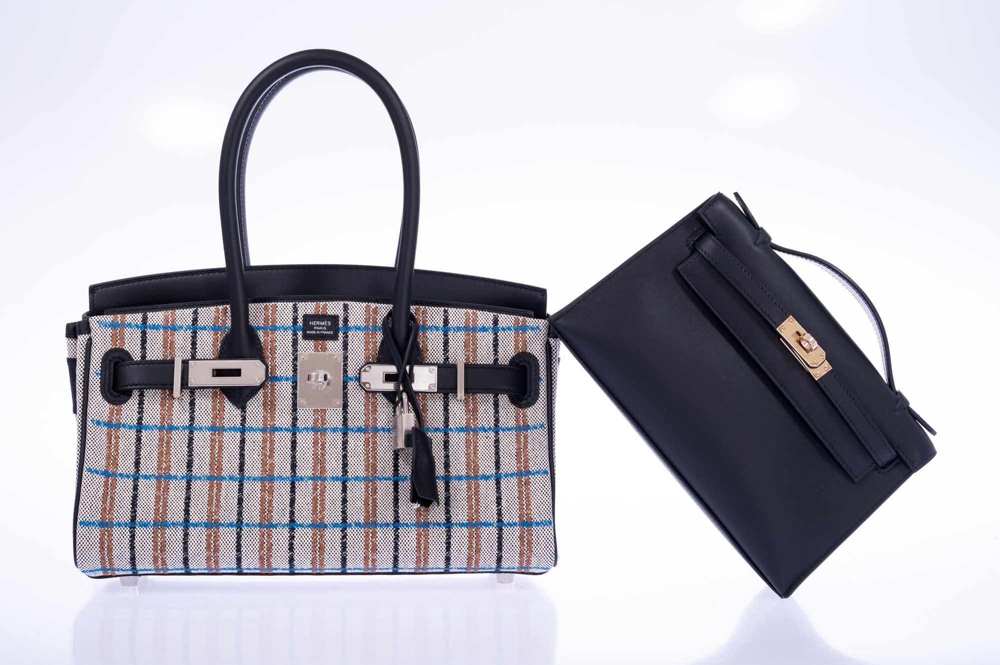 Hermès Kelly Mini Pochette Black Swift Permabrass Hardware