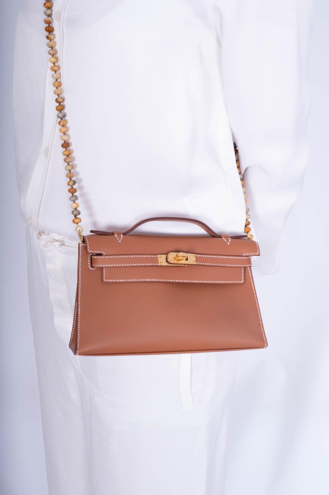 Hermès Kelly Mini Pochette Gold Swift Gold Hardware