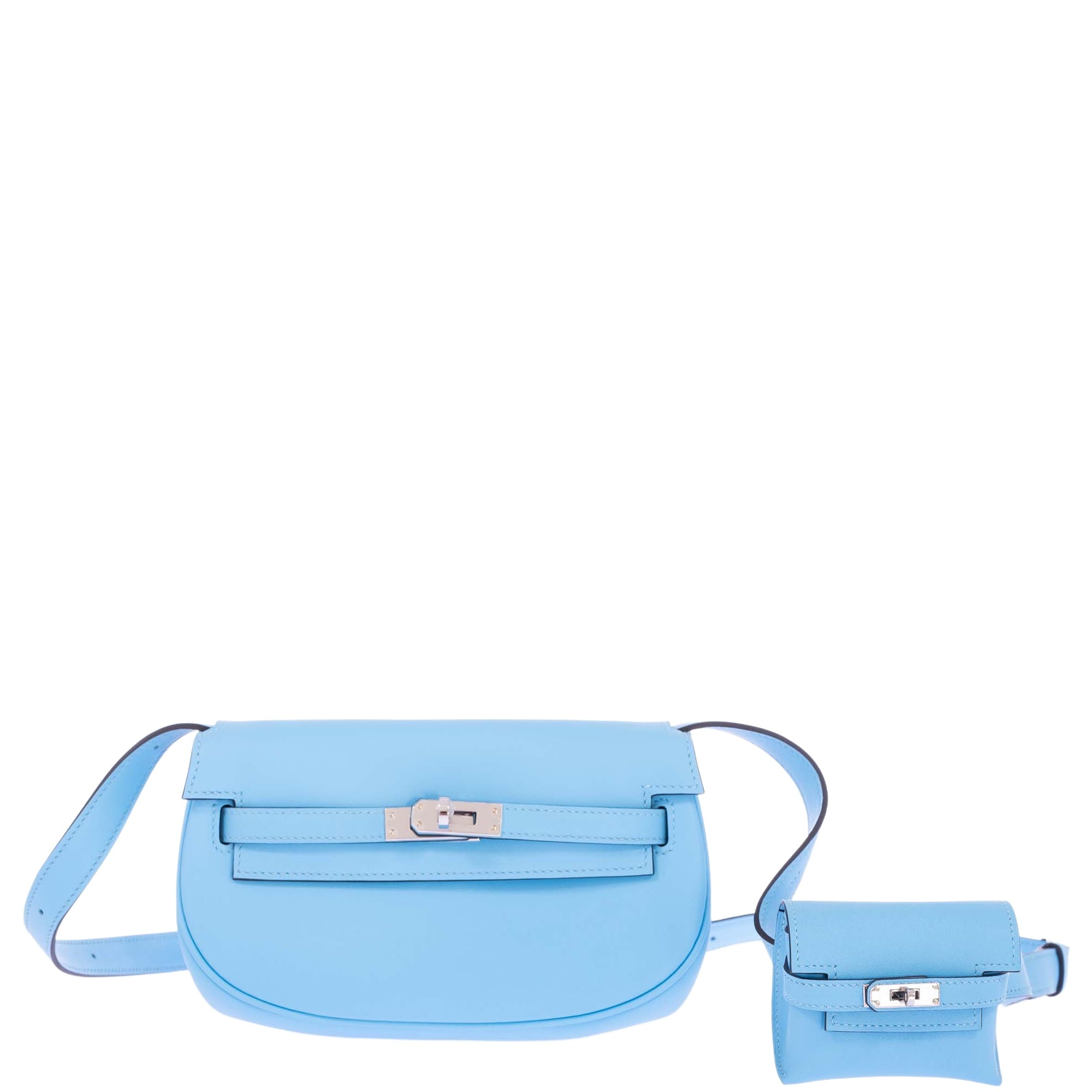 Hermès Kelly Moove Celeste Swift Palladium Hardware