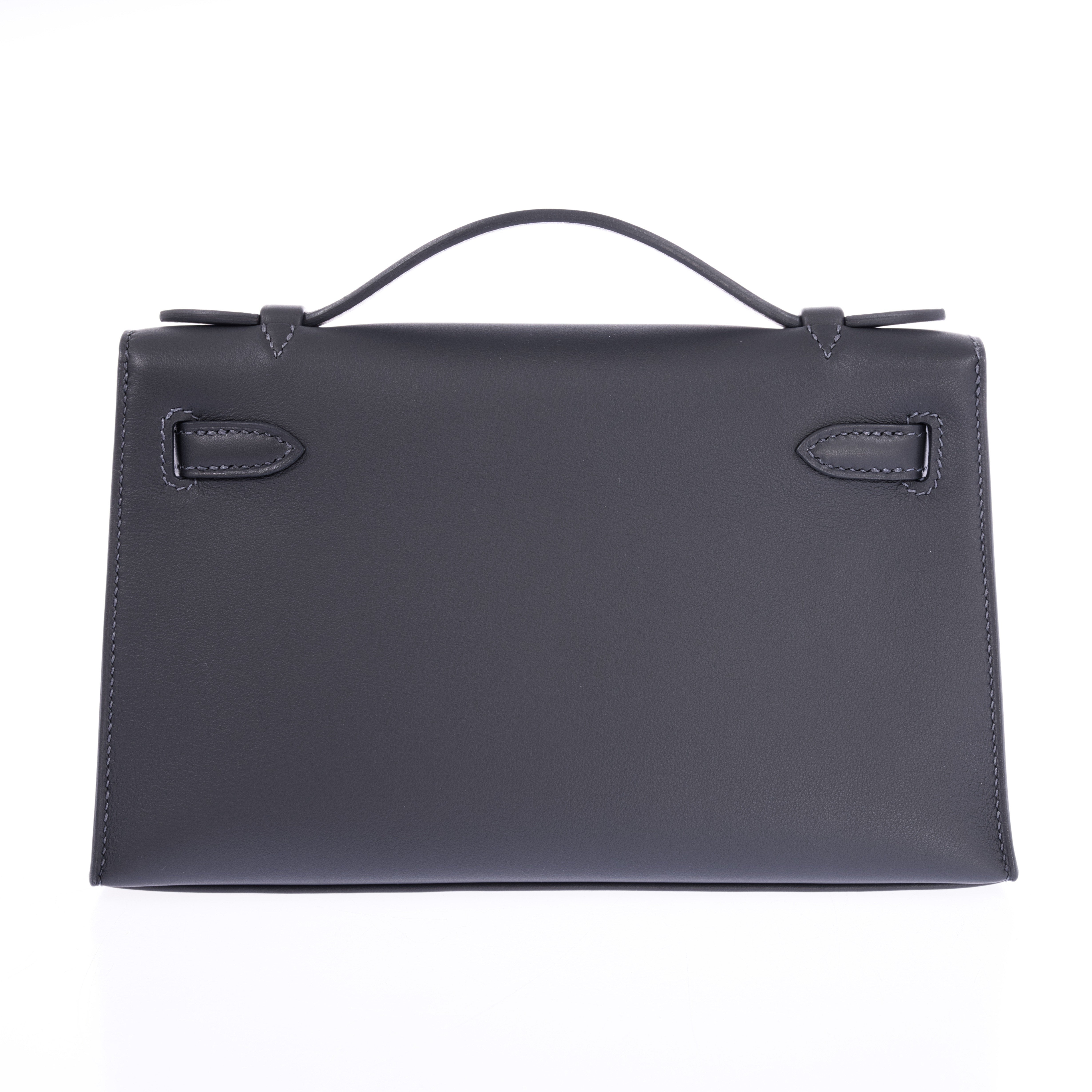 Hermès Kelly Pochette Ardoise Swift Gold Hardware