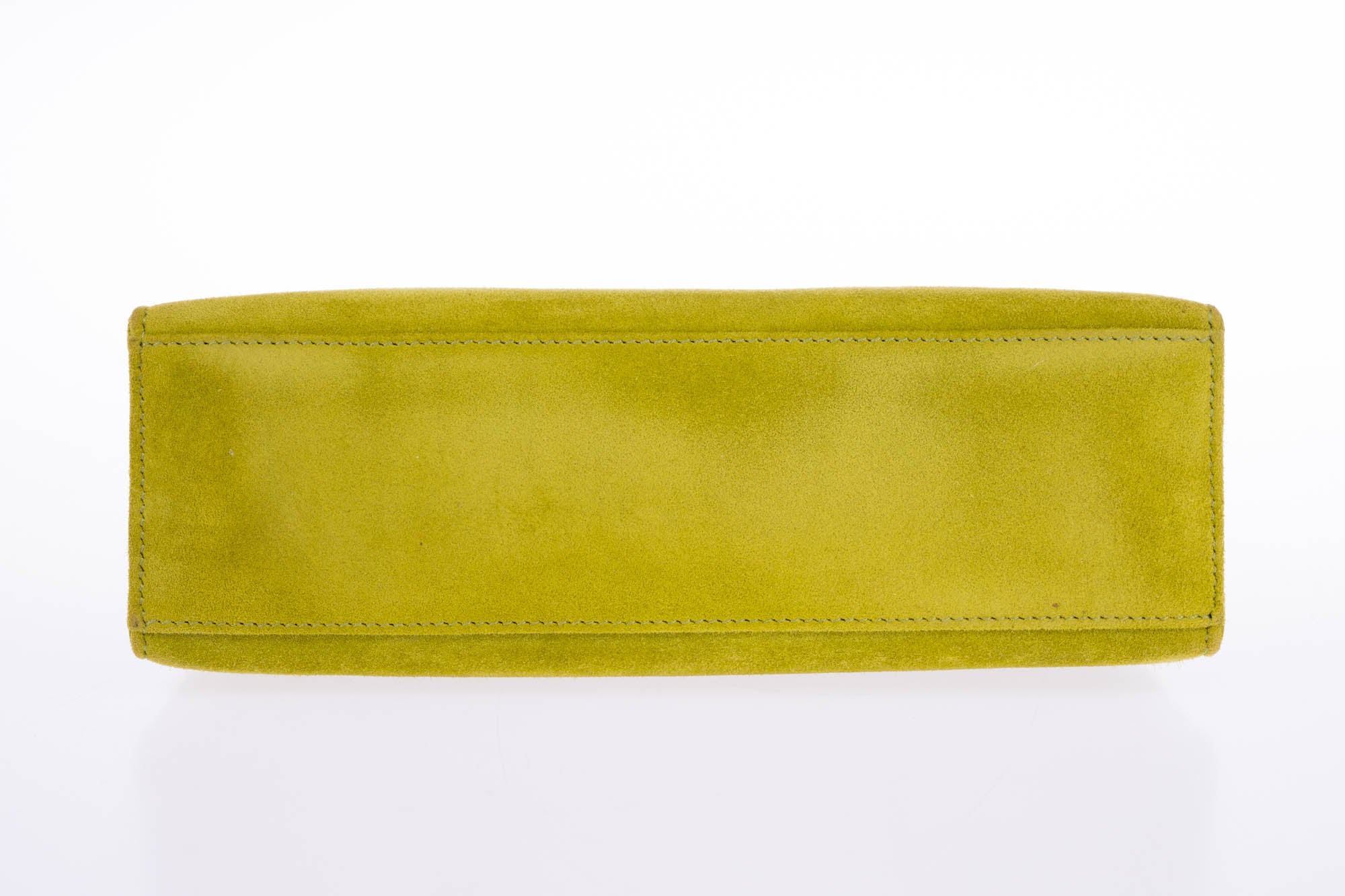 Hermès Kelly Pochette Vert Anis Veau Doblis Suede Palladium Hardware