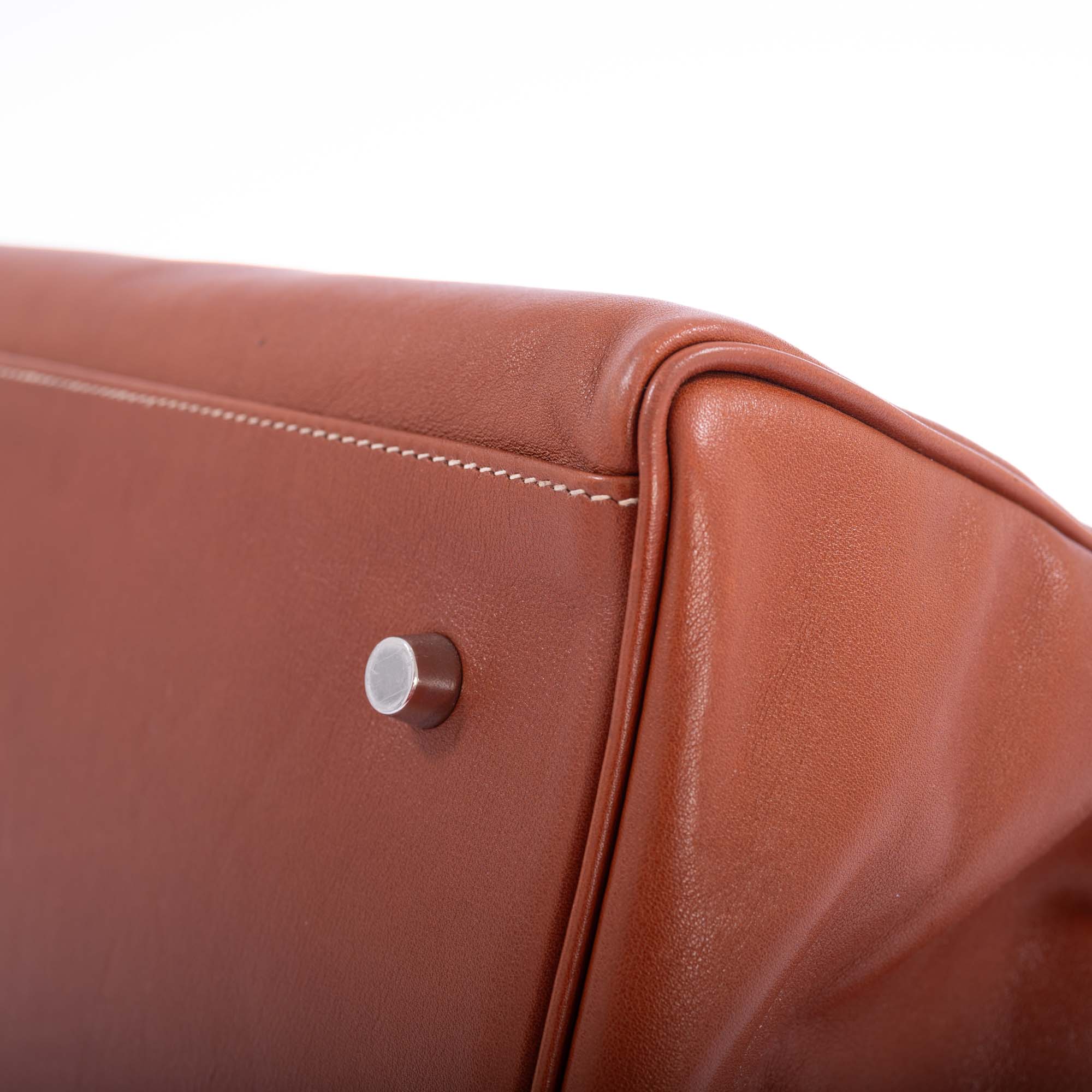 Hermès Kelly Relax 50 Fauve Box Palladium Hardware