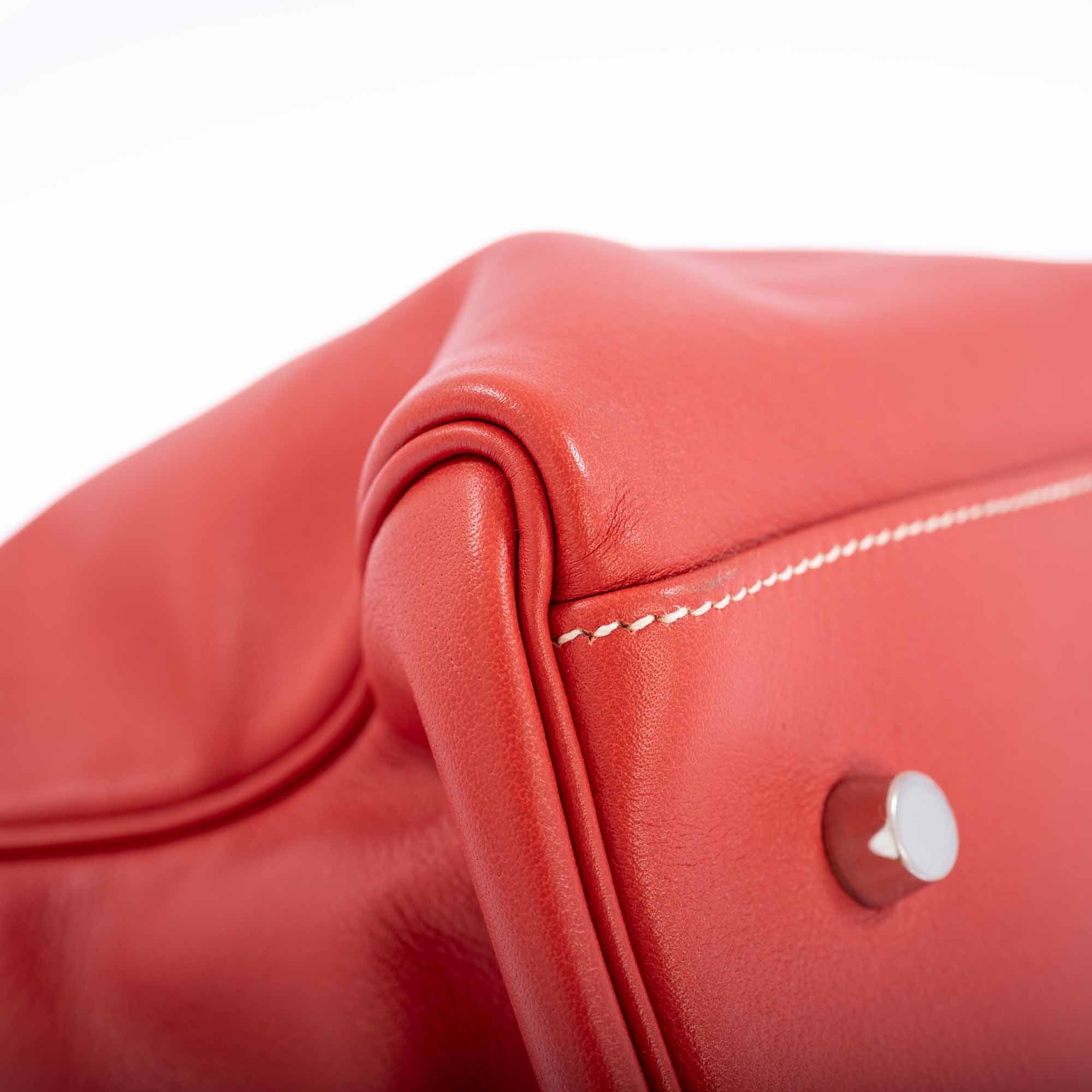 Hermès Kelly Relax 50 Sanguine Swift Palladium Hardware