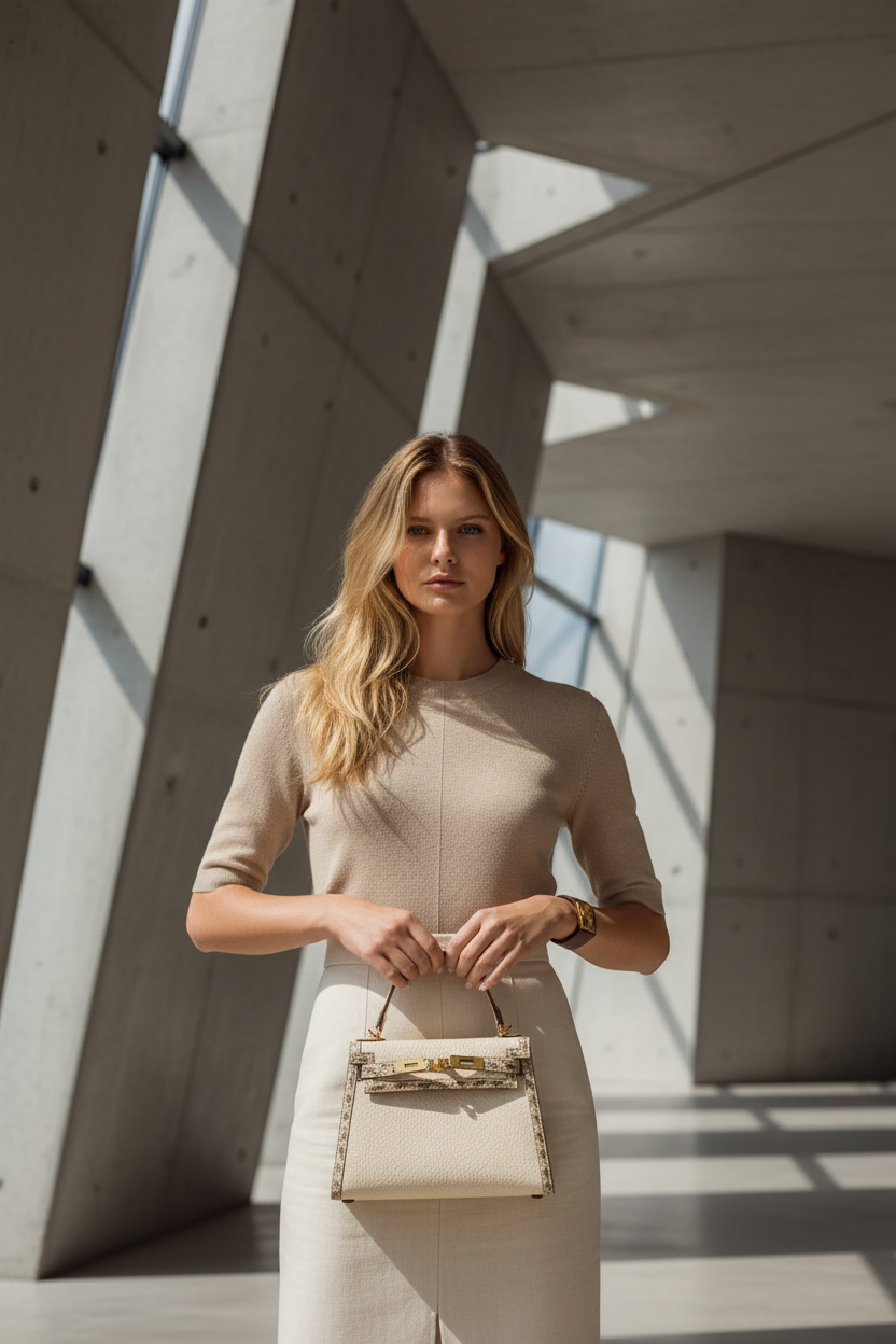 Hermès Kelly Sellier 20 Panama Straw Natural Zebra Print Gold Hardware