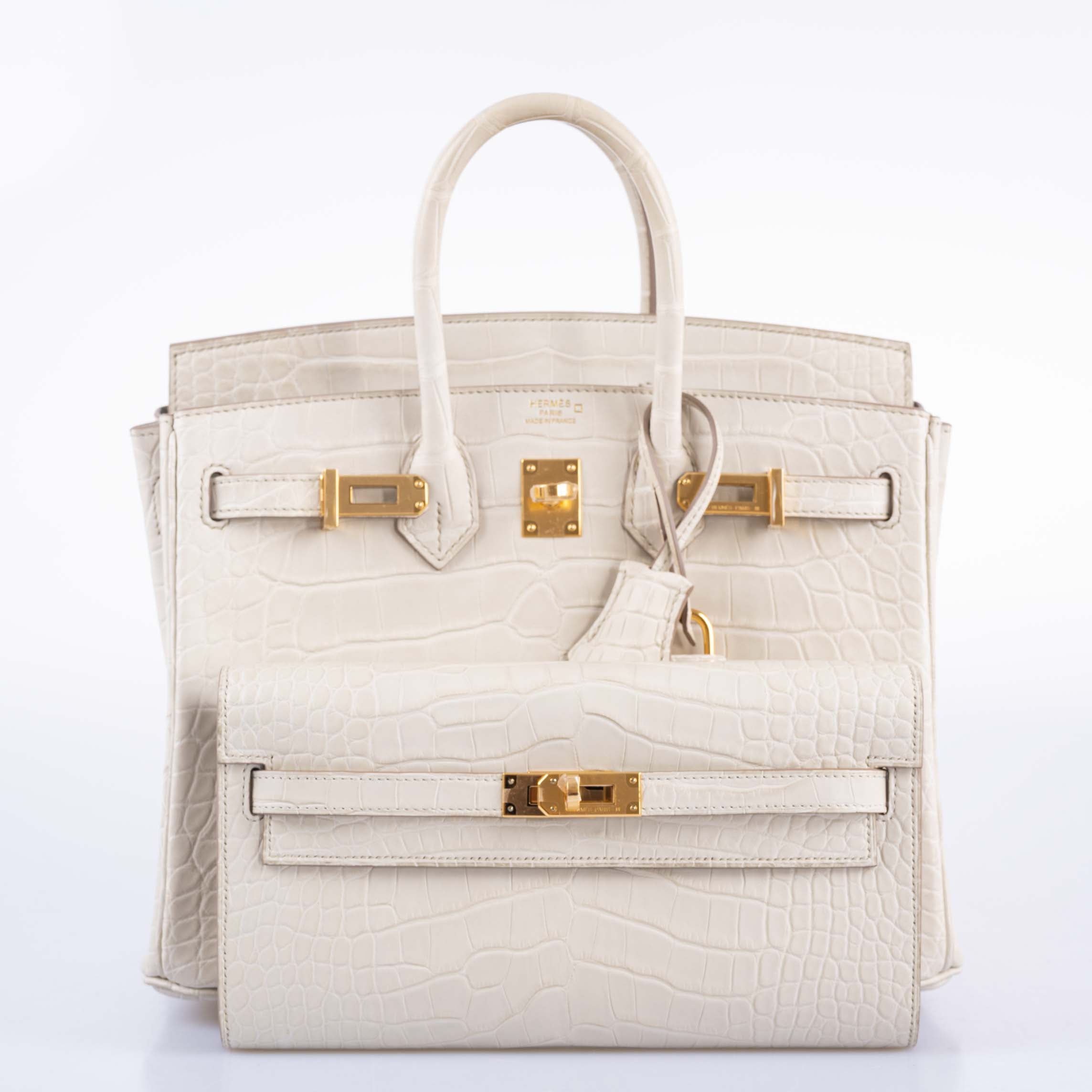 Hermès Kelly To Go Wallet Beton Matte Alligator Gold Hardware