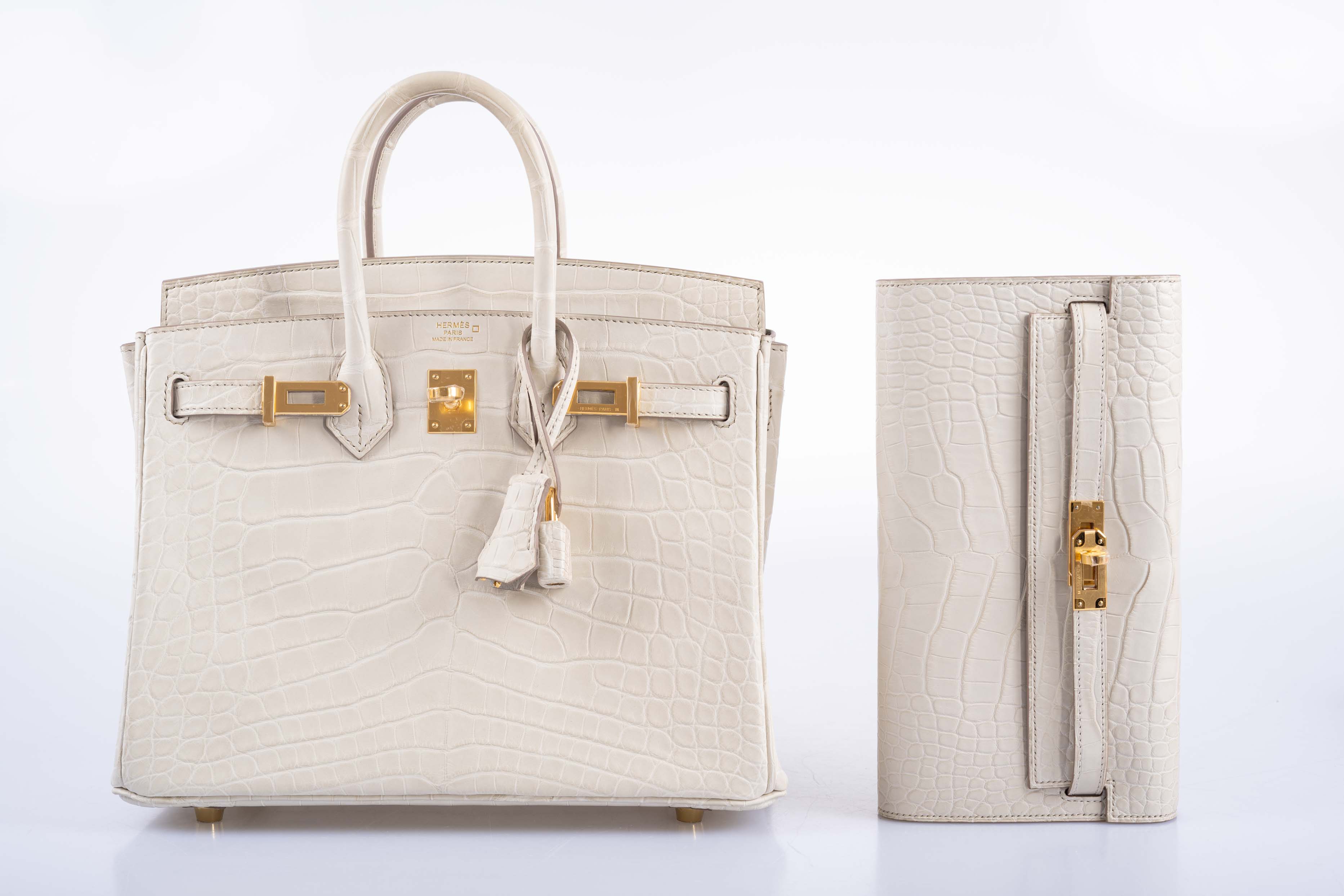 Hermès Kelly To Go Wallet Beton Matte Alligator Gold Hardware