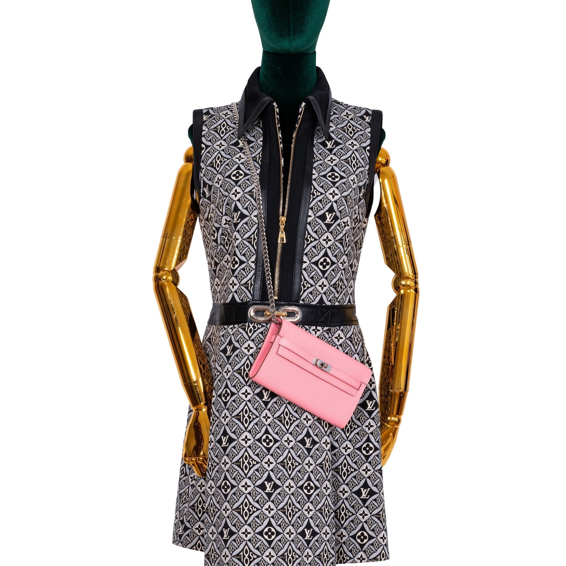 Hermès Kelly To Go Wallet Rose Confetti Epsom Palladium Hardware