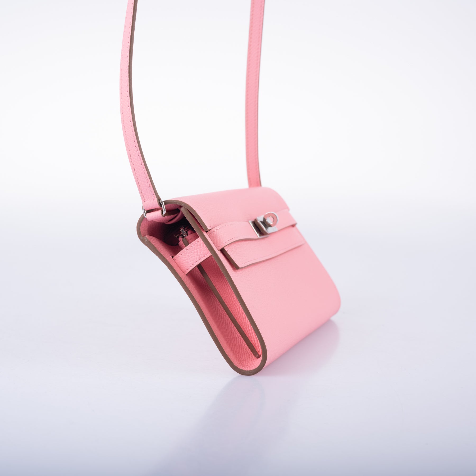 Hermès Kelly To Go Wallet Rose Confetti Epsom Palladium Hardware