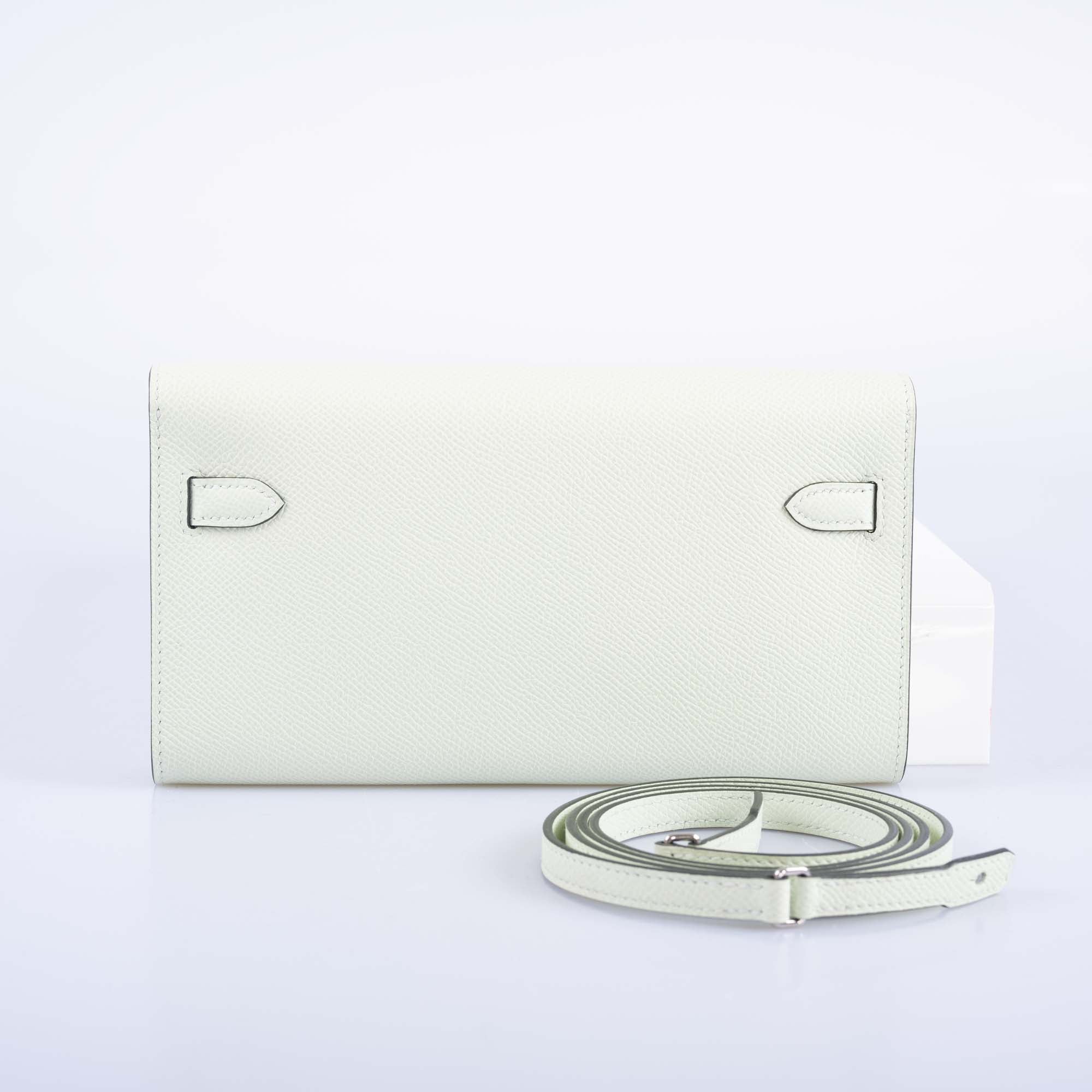 Hermès Kelly To Go Wallet Vert Fizz Epsom Palladium Hardware