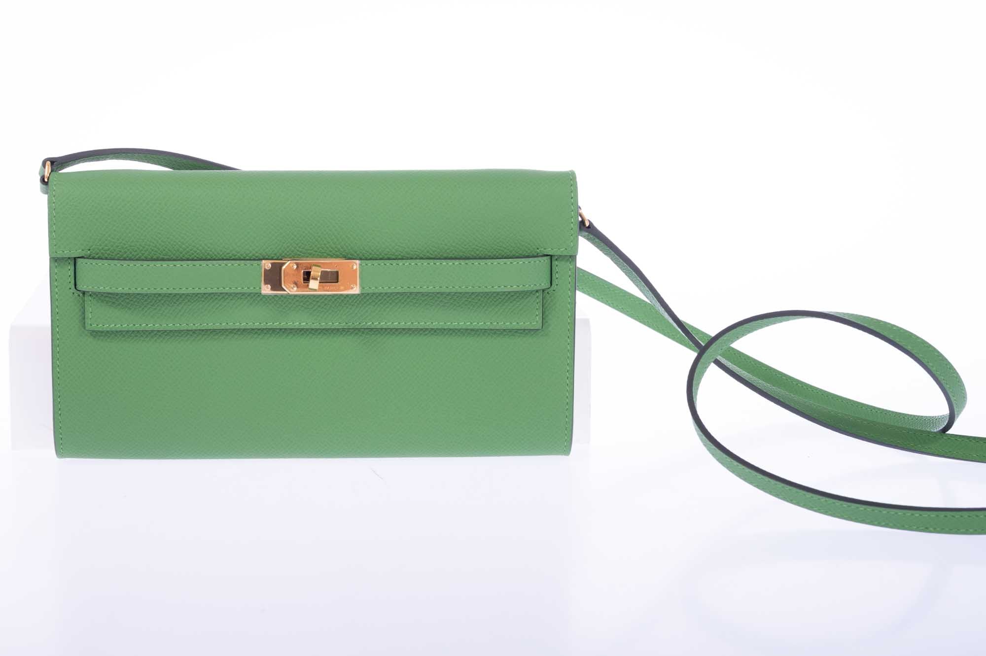 Hermès Kelly To Go Wallet Vert Yucca Epsom Palladium Hardware