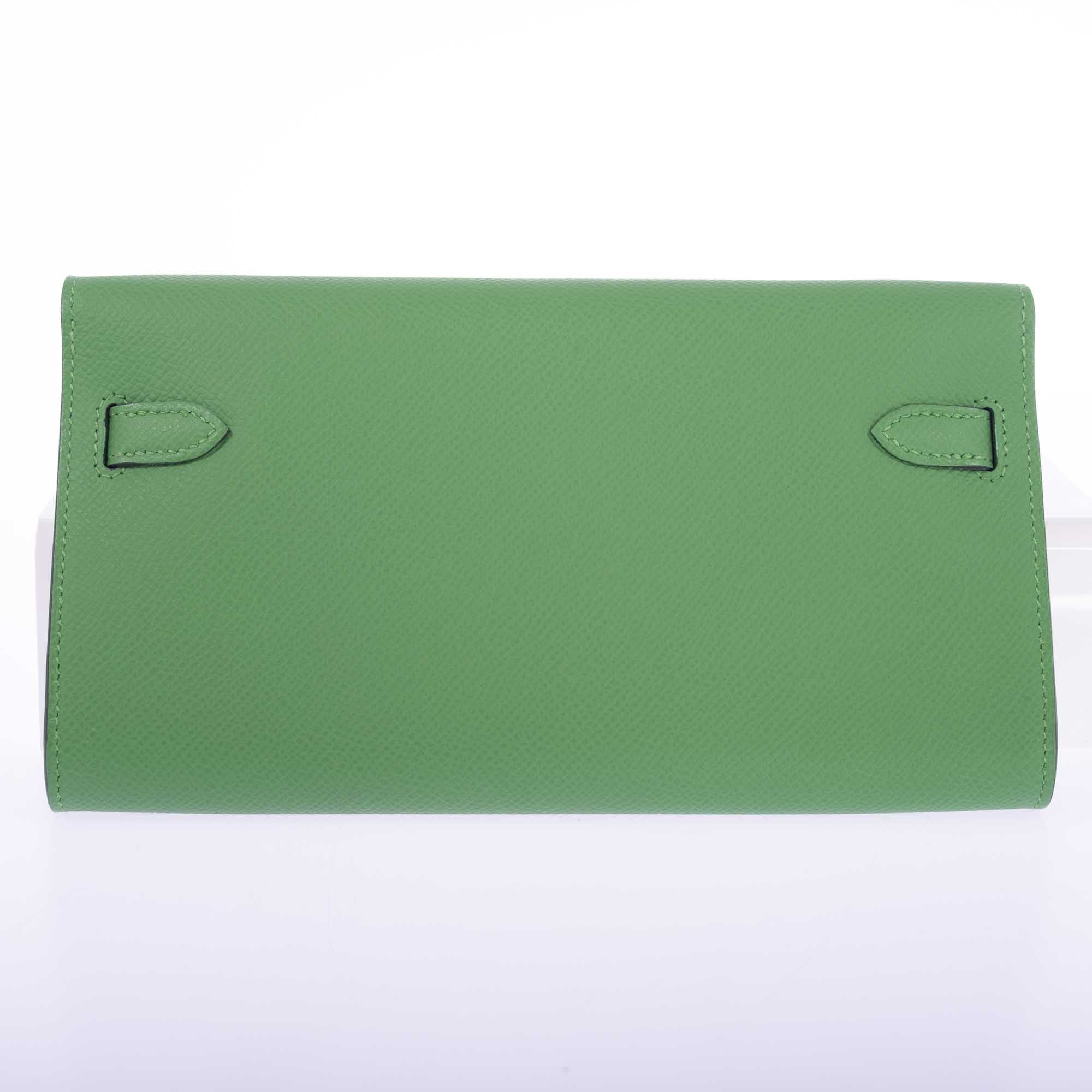 Hermès Kelly To Go Wallet Vert Yucca Epsom Palladium Hardware
