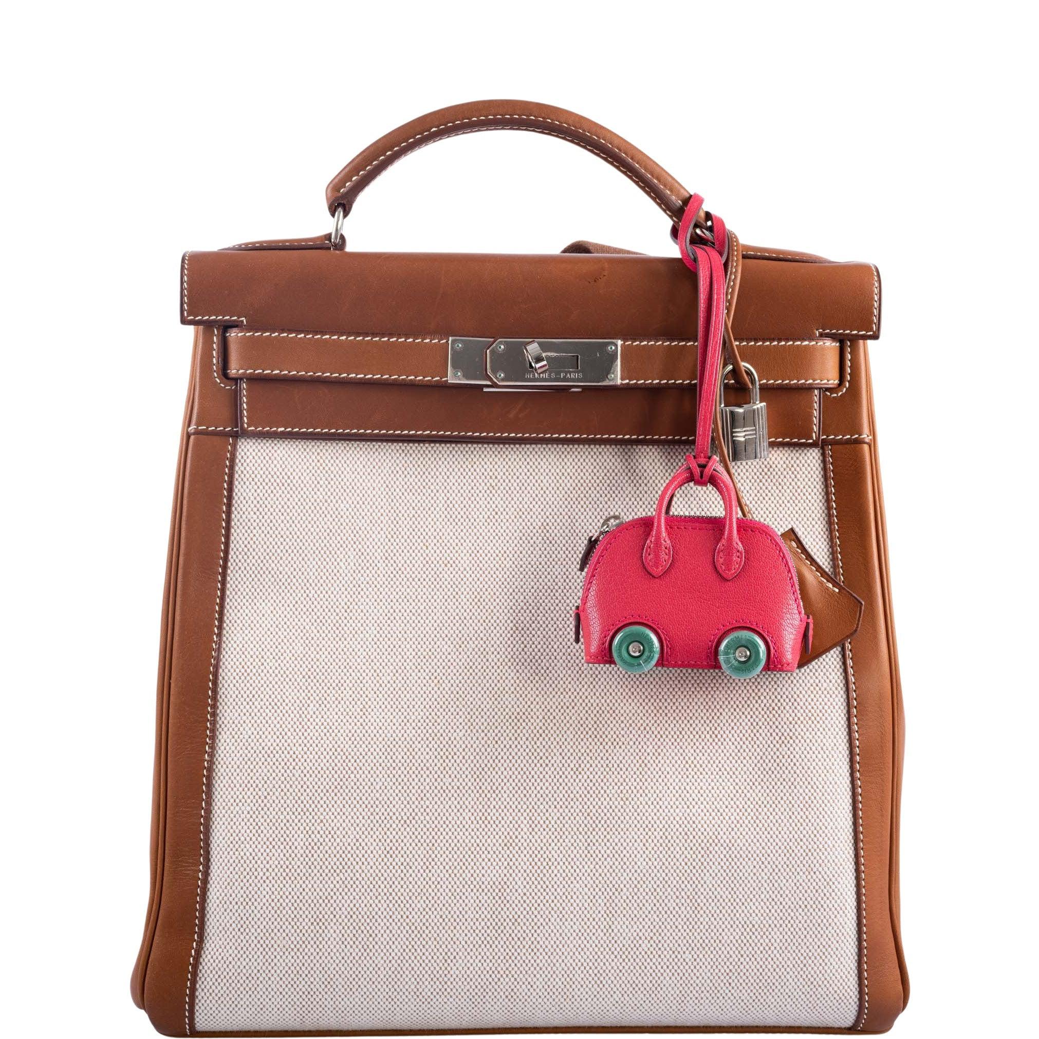 Hermès Kelly a Dos Backpack Barenia And Toile Palladium Hardware