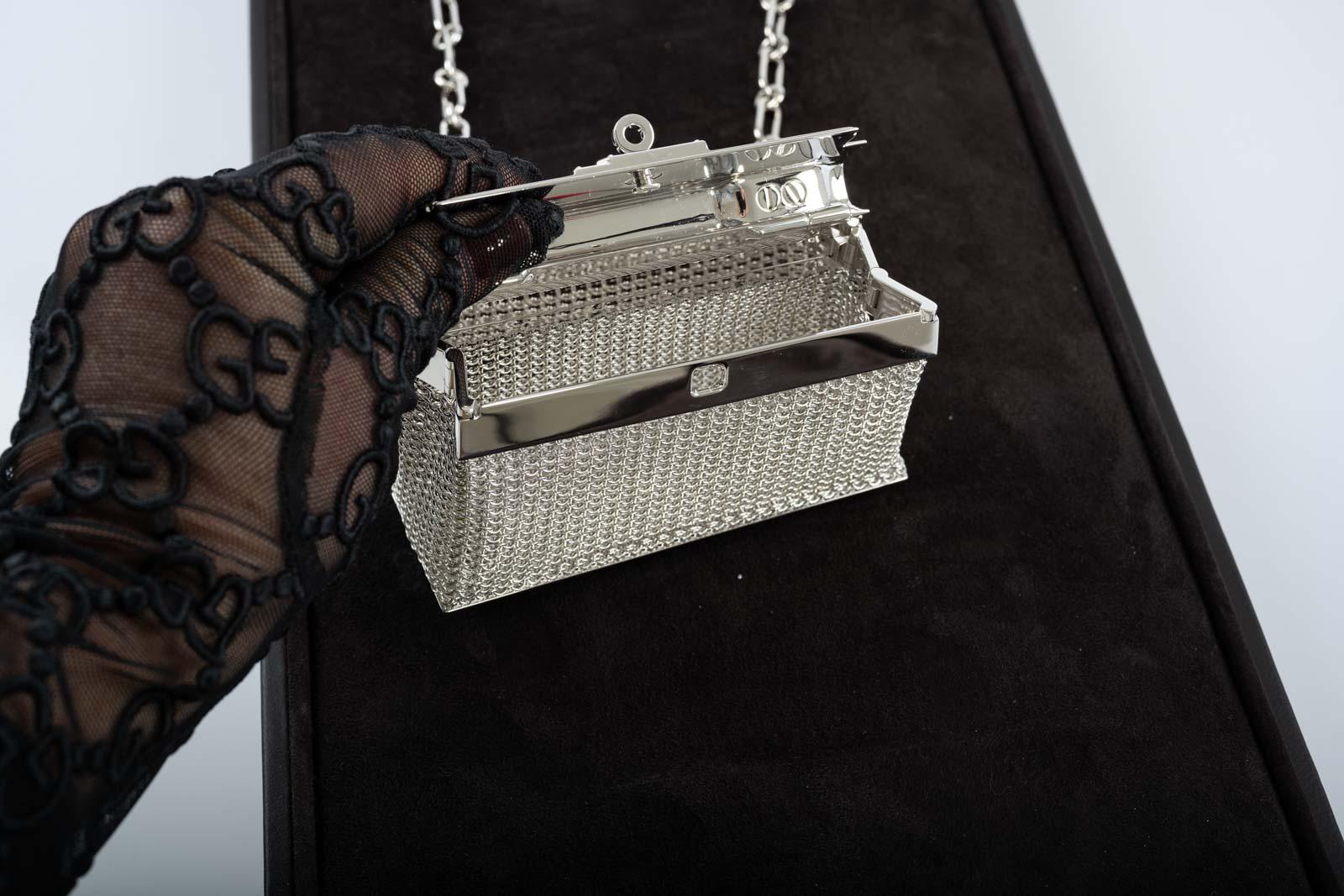 Hermès Kellymorphose Kelly Sterling Silver Sac Bijou Chaine Bag