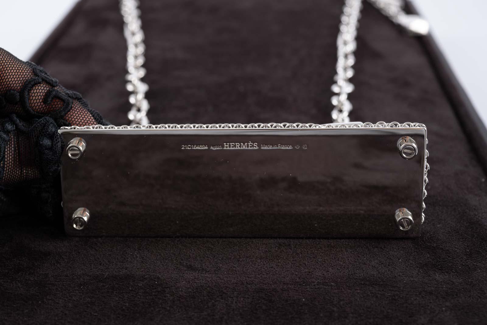 Hermès Kellymorphose Kelly Sterling Silver Sac Bijou Chaine Bag