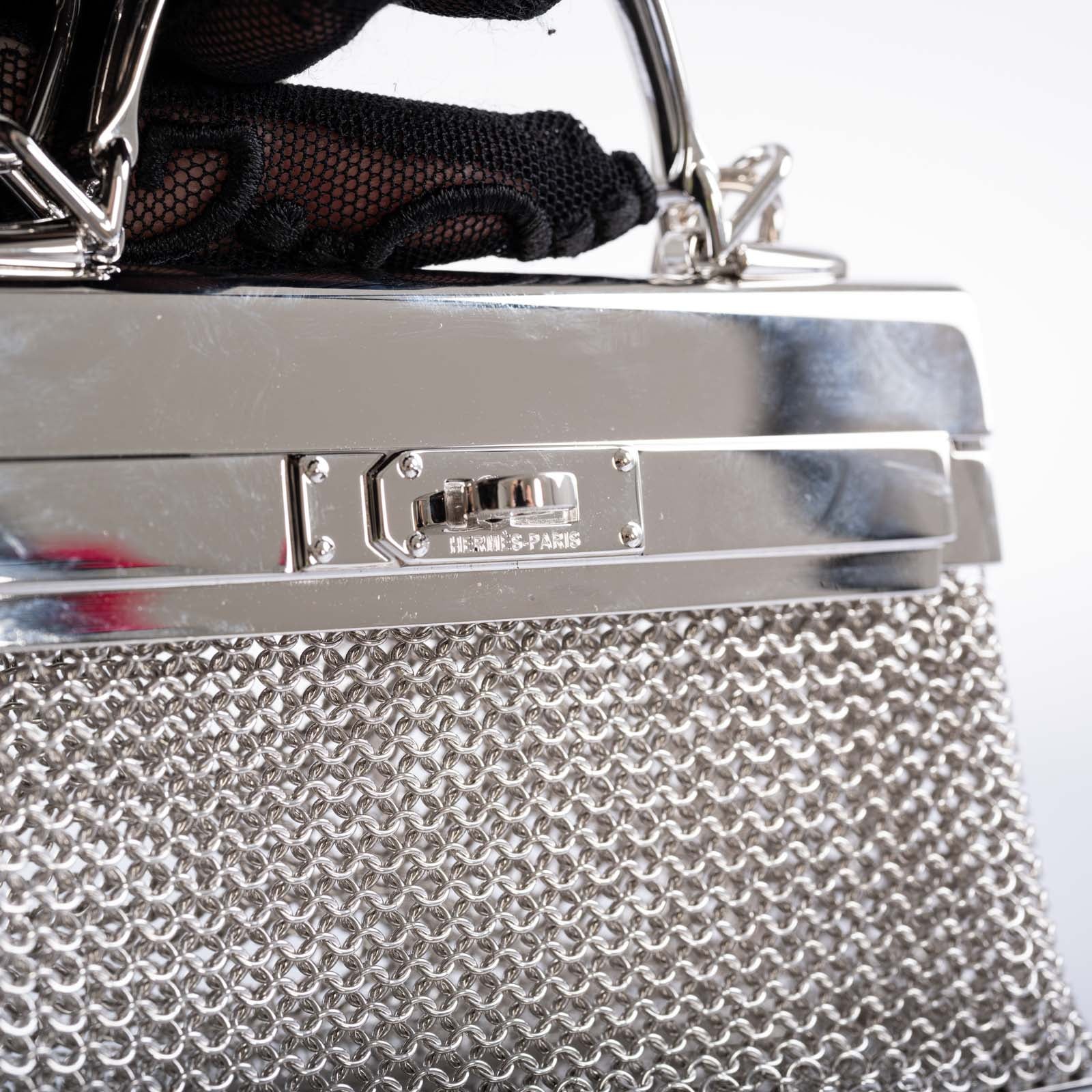 Hermès Kellymorphose Kelly Sterling Silver Sac Bijou Chaine Bag