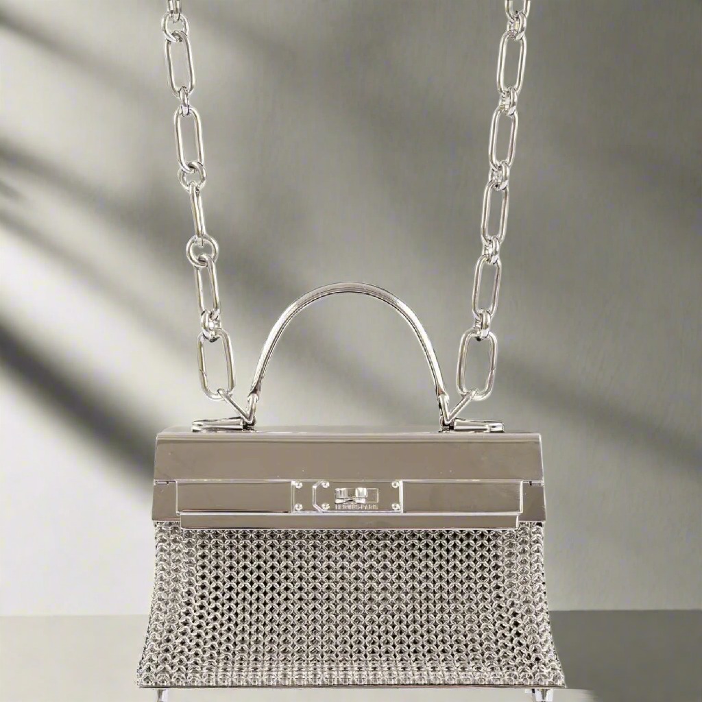 Hermès Kellymorphose Kelly Sterling Silver Sac Bijou Chaine Bag