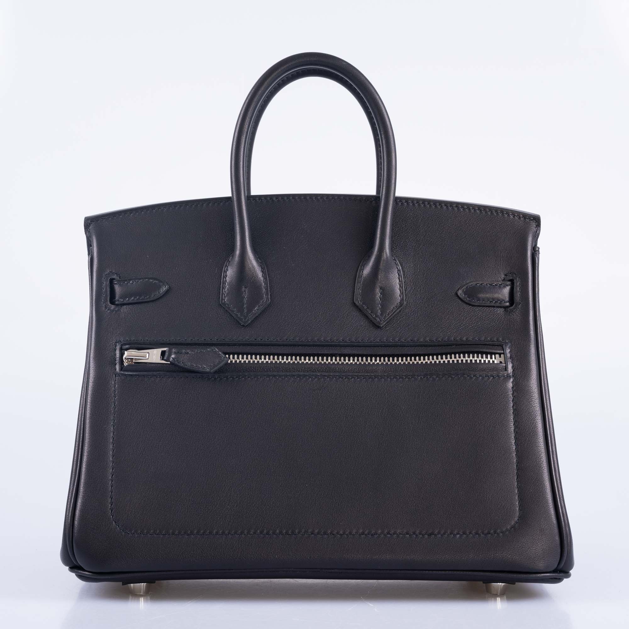 Hermès Limited Edition Birkin Rock 25 Black Volupto Palladium