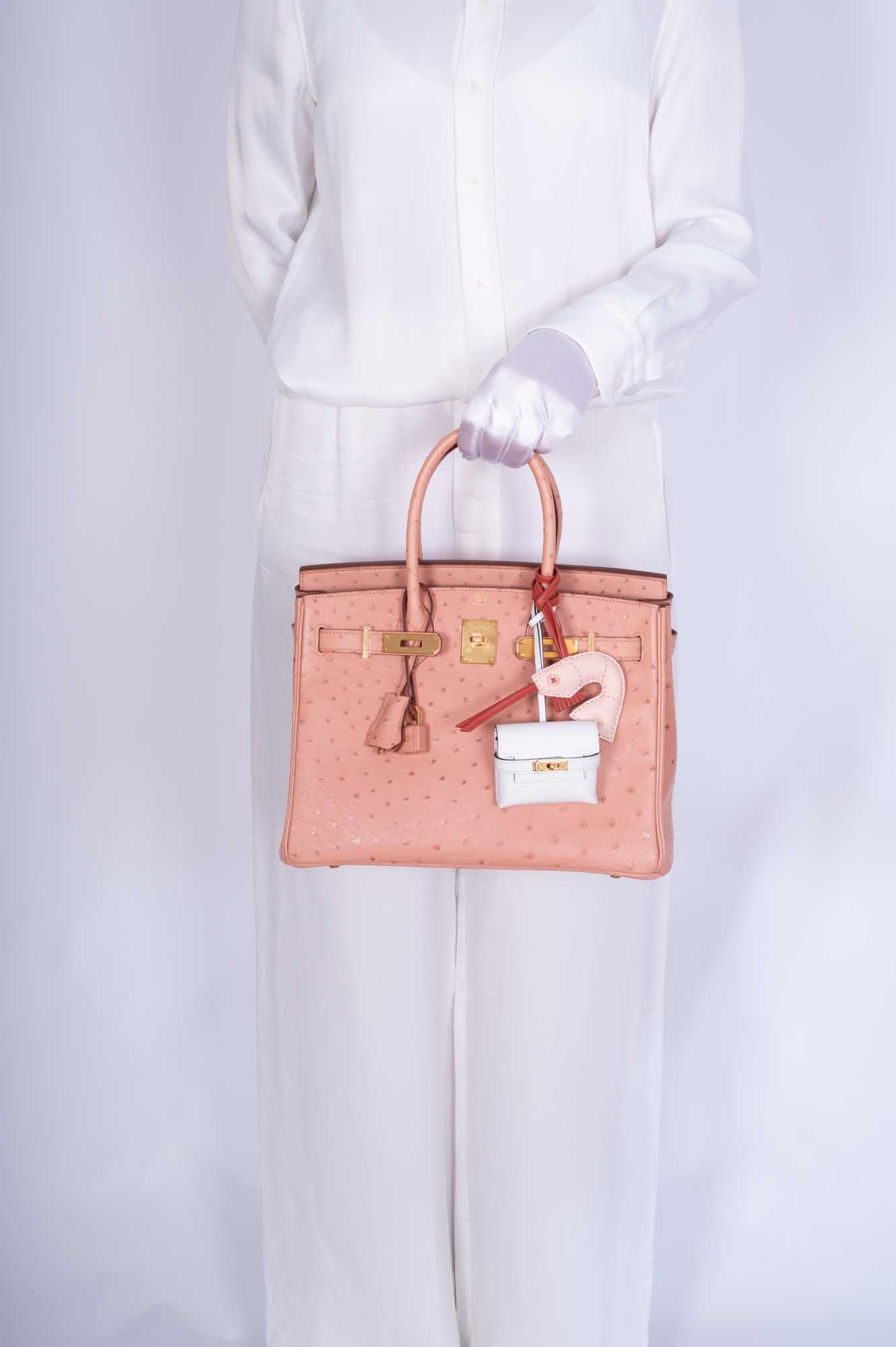 Hermès Mauve Sylvestre, Natural, Jaune Citron, Magenta and Nata Epsom, Ostrich, Chèvre Mysore, Milo Lambskin and Swift Birdy Charm Palladium Hardware