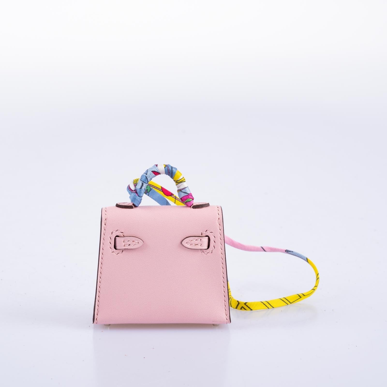Hermès Micro Kelly Twilly Bag Charm Rose Sakura Tadelakt Palladium Hardware