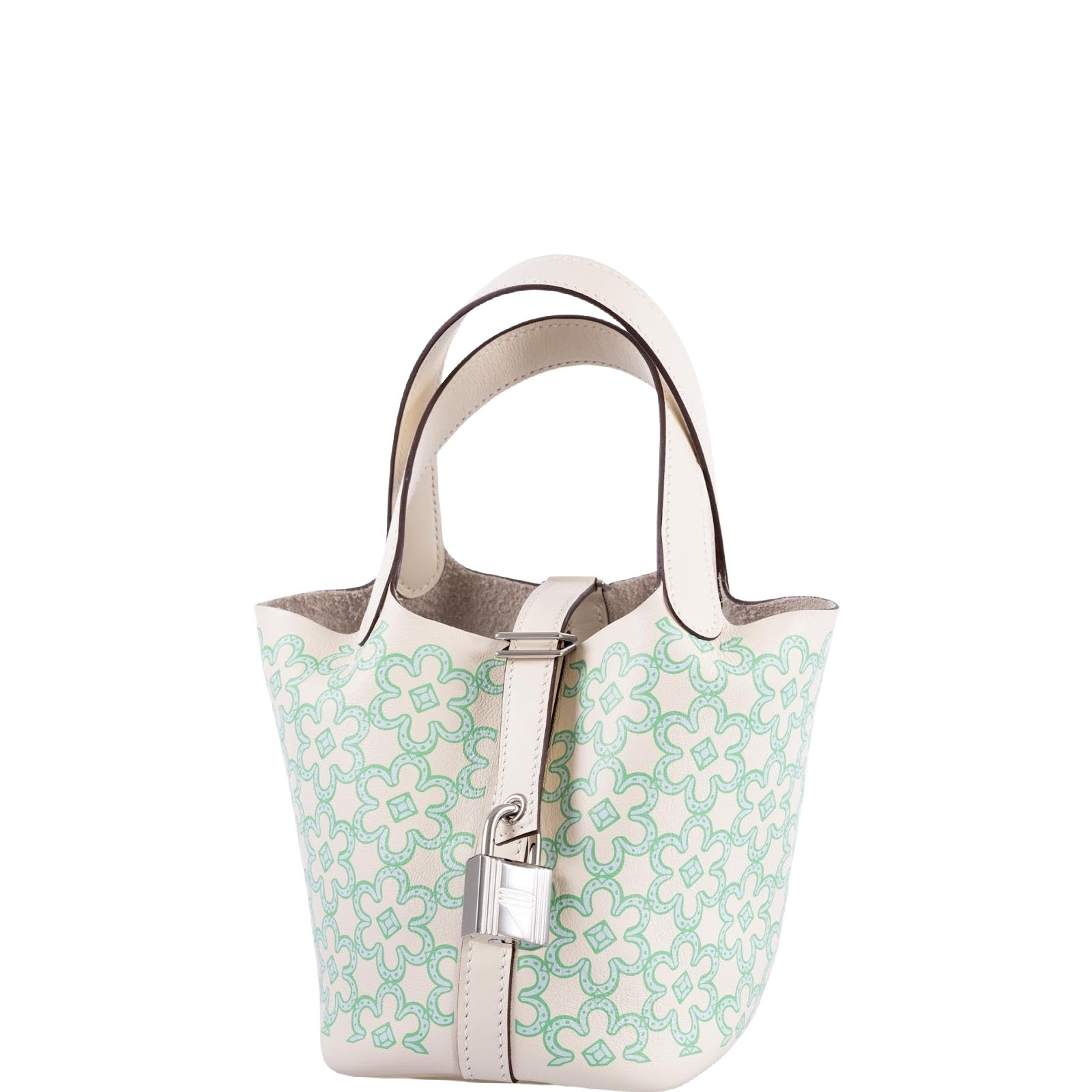 Hermès Micro Lucky Daisy Picotin Lock 14 Nata Swift Palladium Hardware