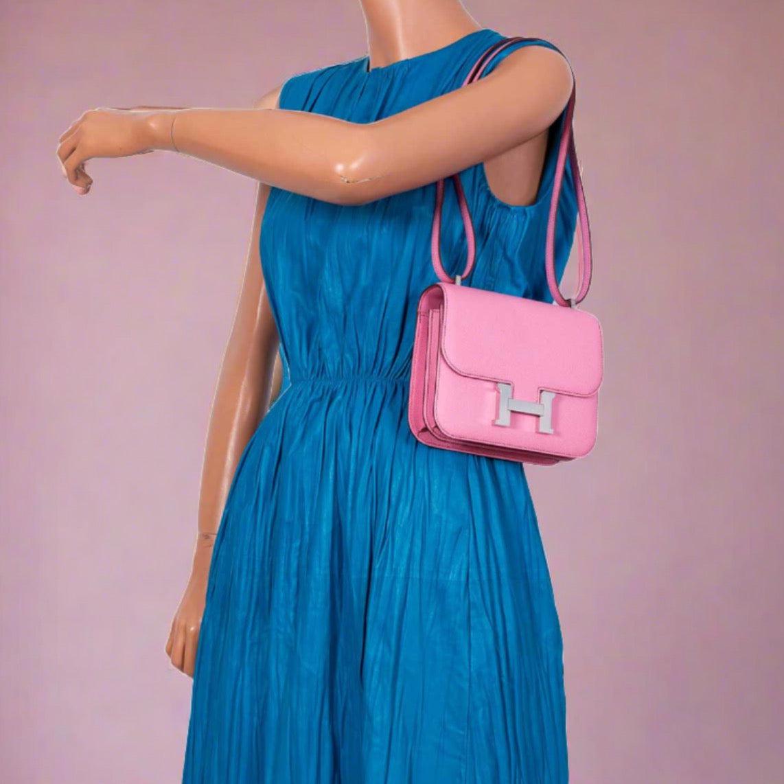 Hermès Mini Constance 18 5P Bubblegum Pink Epsom Palladium Hardware