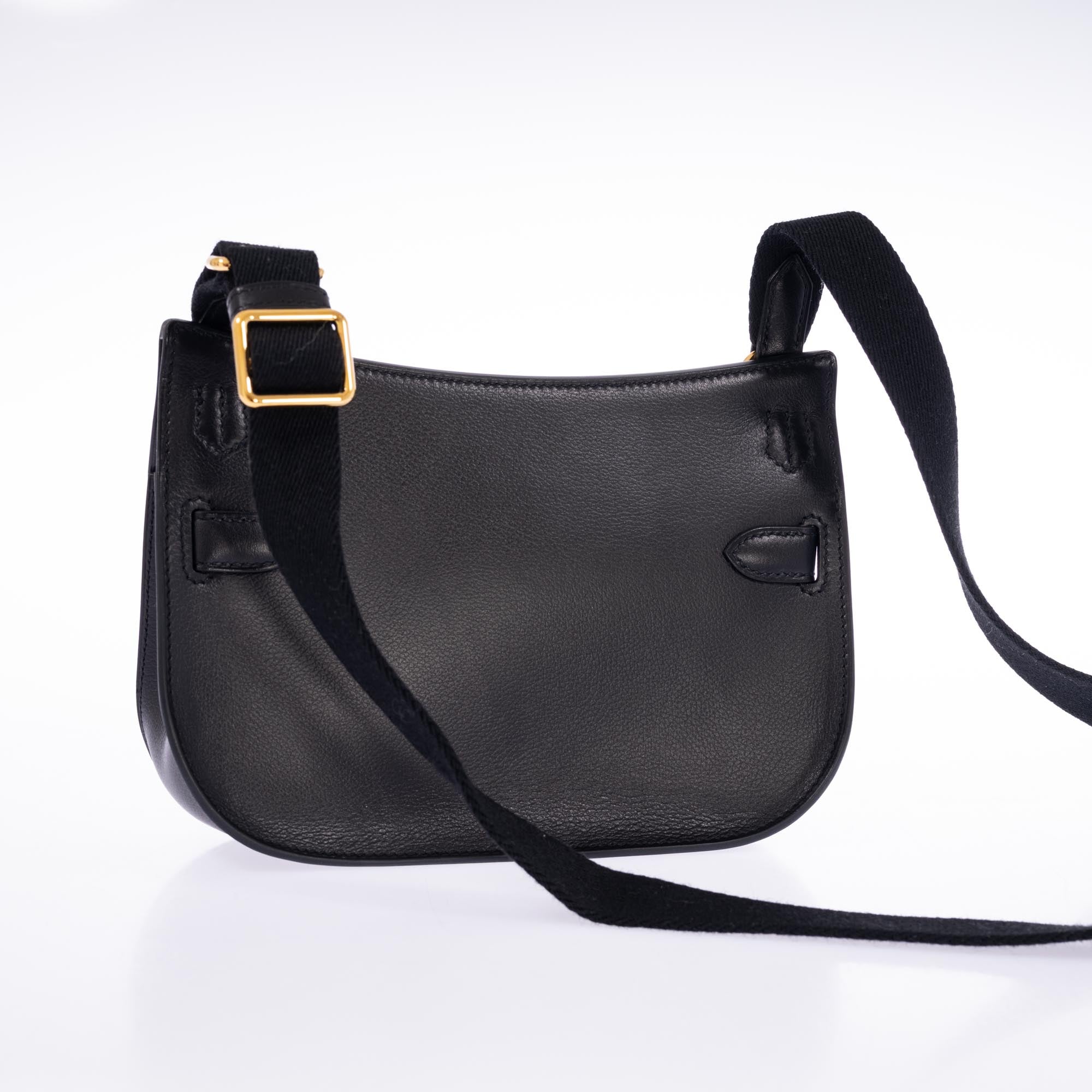 Hermès Mini Jypsiere Black Evercolor Gold Hardware