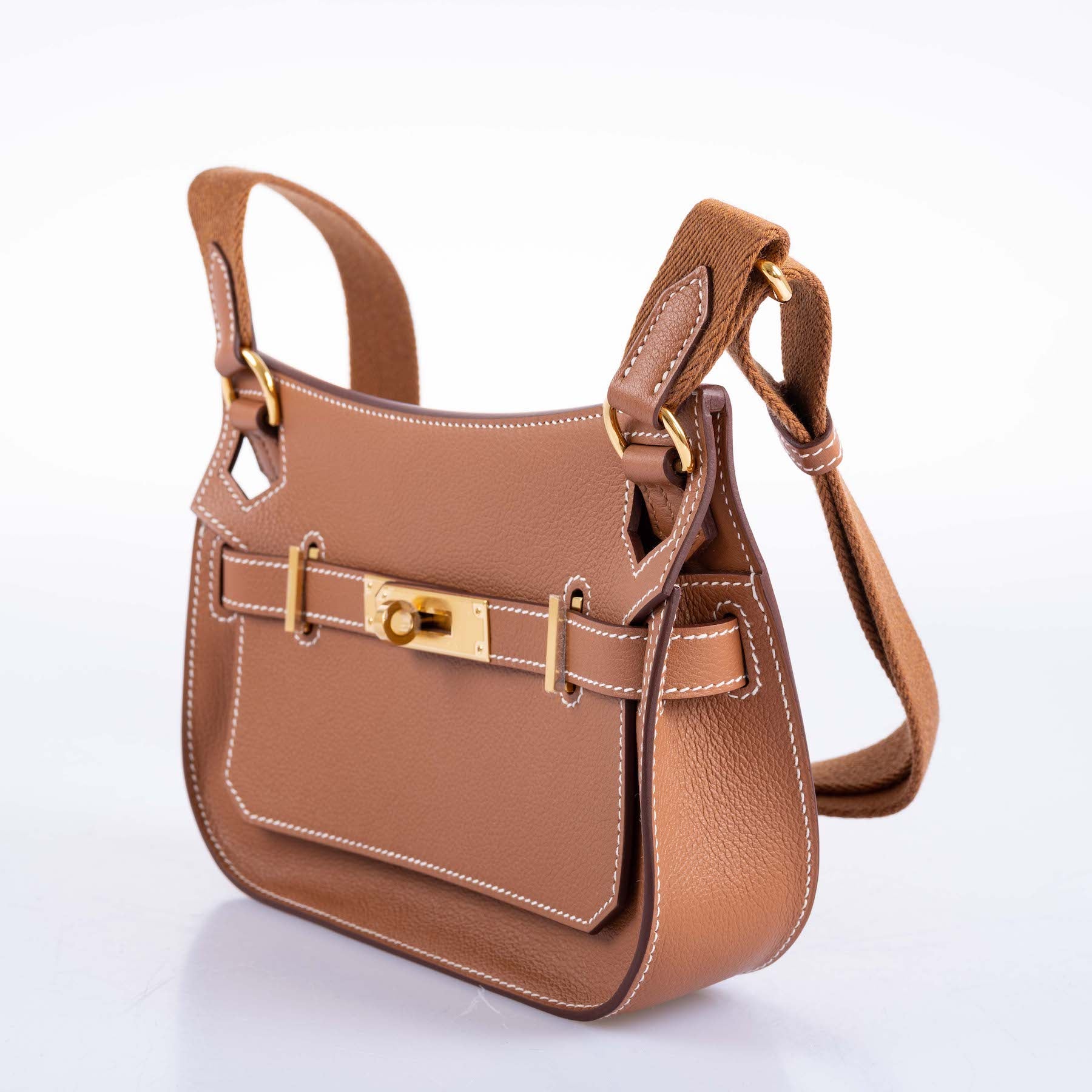 Hermès Mini Jypsiere Gold Evercolor Gold Hardware