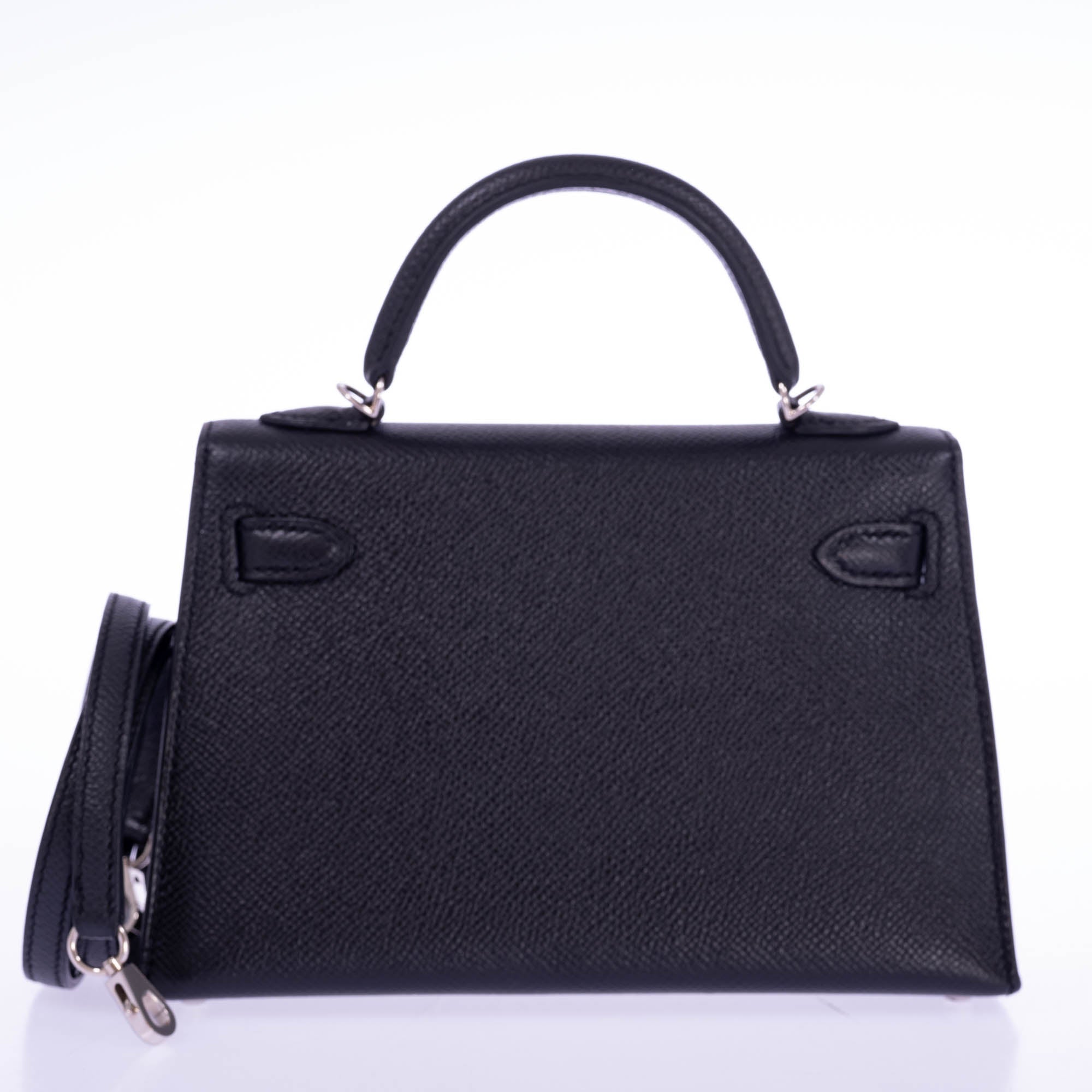 Hermès Mini Kelly II 20 Sellier Noir Epsom Palladium Hardware