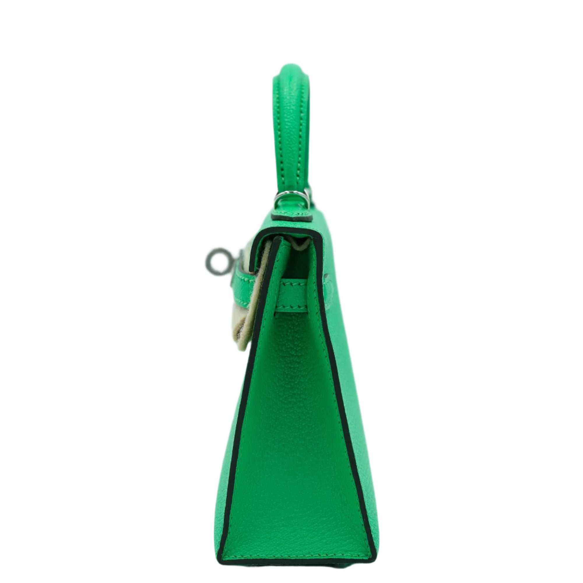 Hermès Mini Kelly II Sellier 20 Vert Comics Chèvre Mysore Palladium Hardware